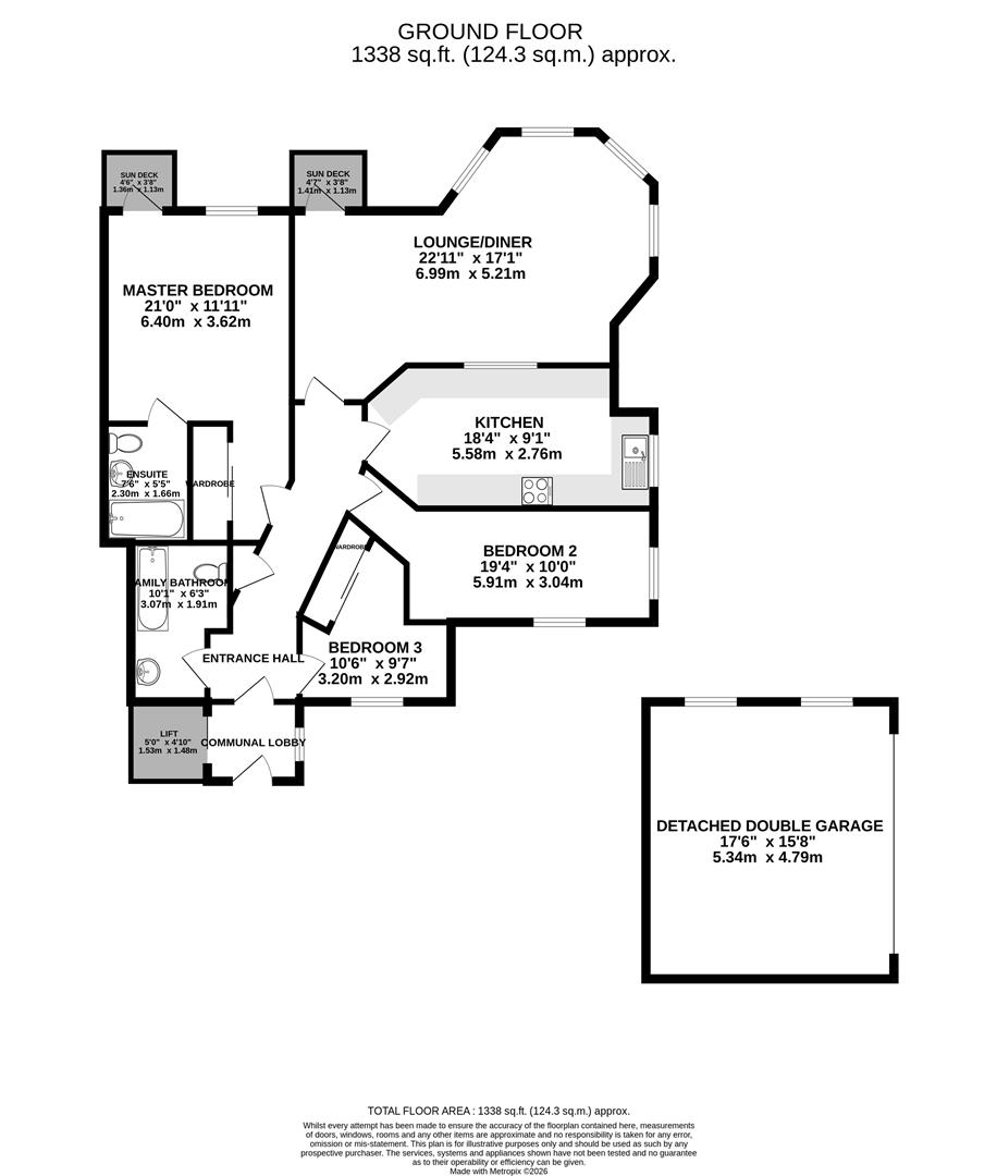 Floorplan - Apartment 4, Snaefell House The Promenade, Port Erin. - Plan 1 of 1
