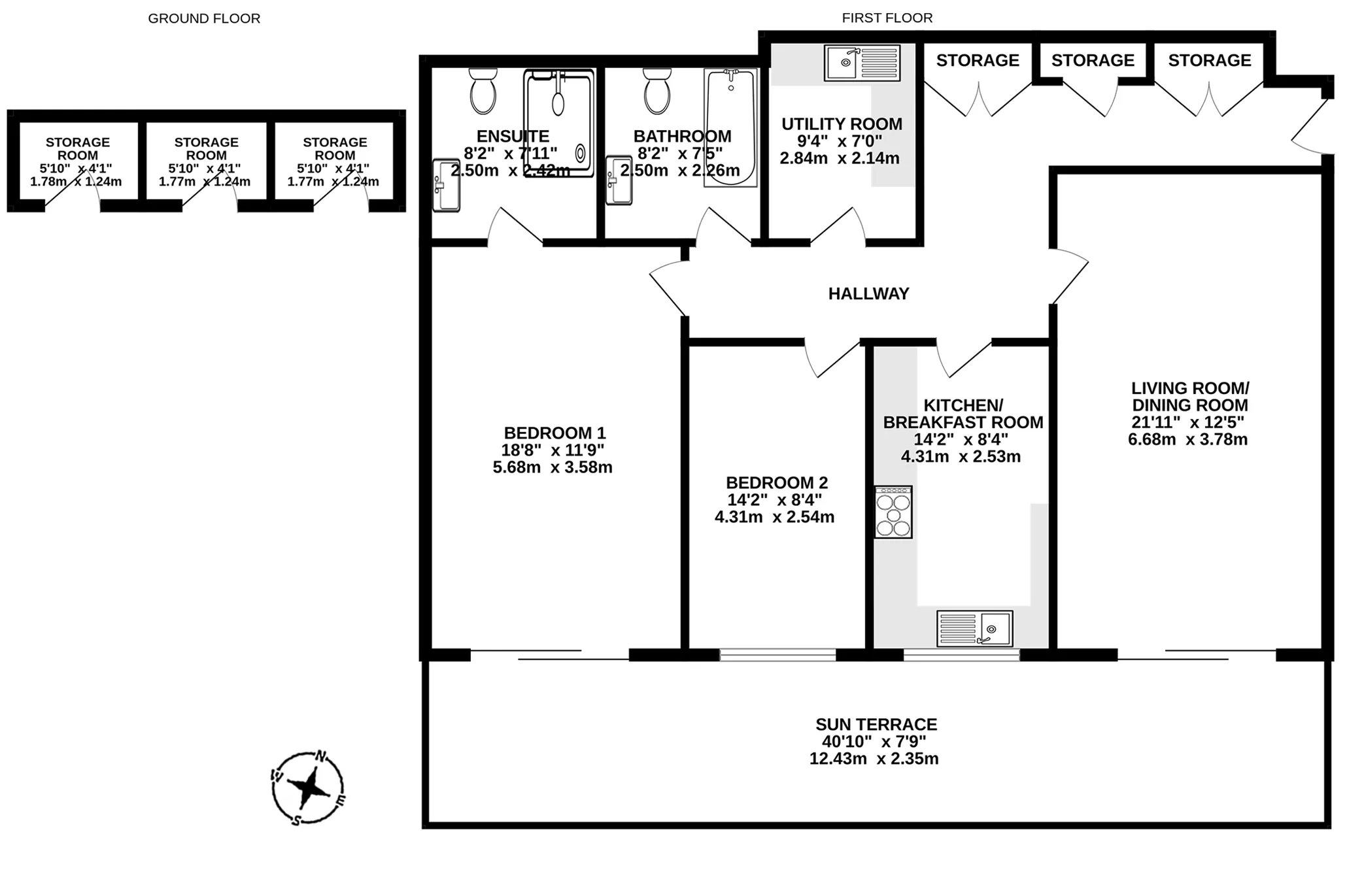 Floorplan - 23 King Edward Bay Apartments, Sea Cliff Road, Onchan. - Plan 1 of 1
