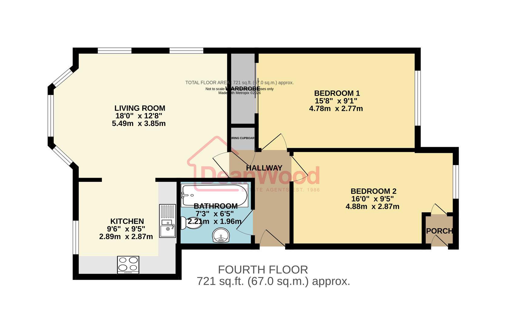 Floorplan - 22 Piccadilly Court, Queens Promenade, Douglas, Isle Of Man. - Plan 1 of 1