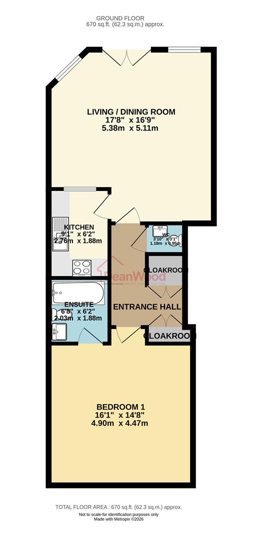Floorplan - 16 Century Court, Queens Promenade, Douglas, Isle of Man. - Plan 1 of 1