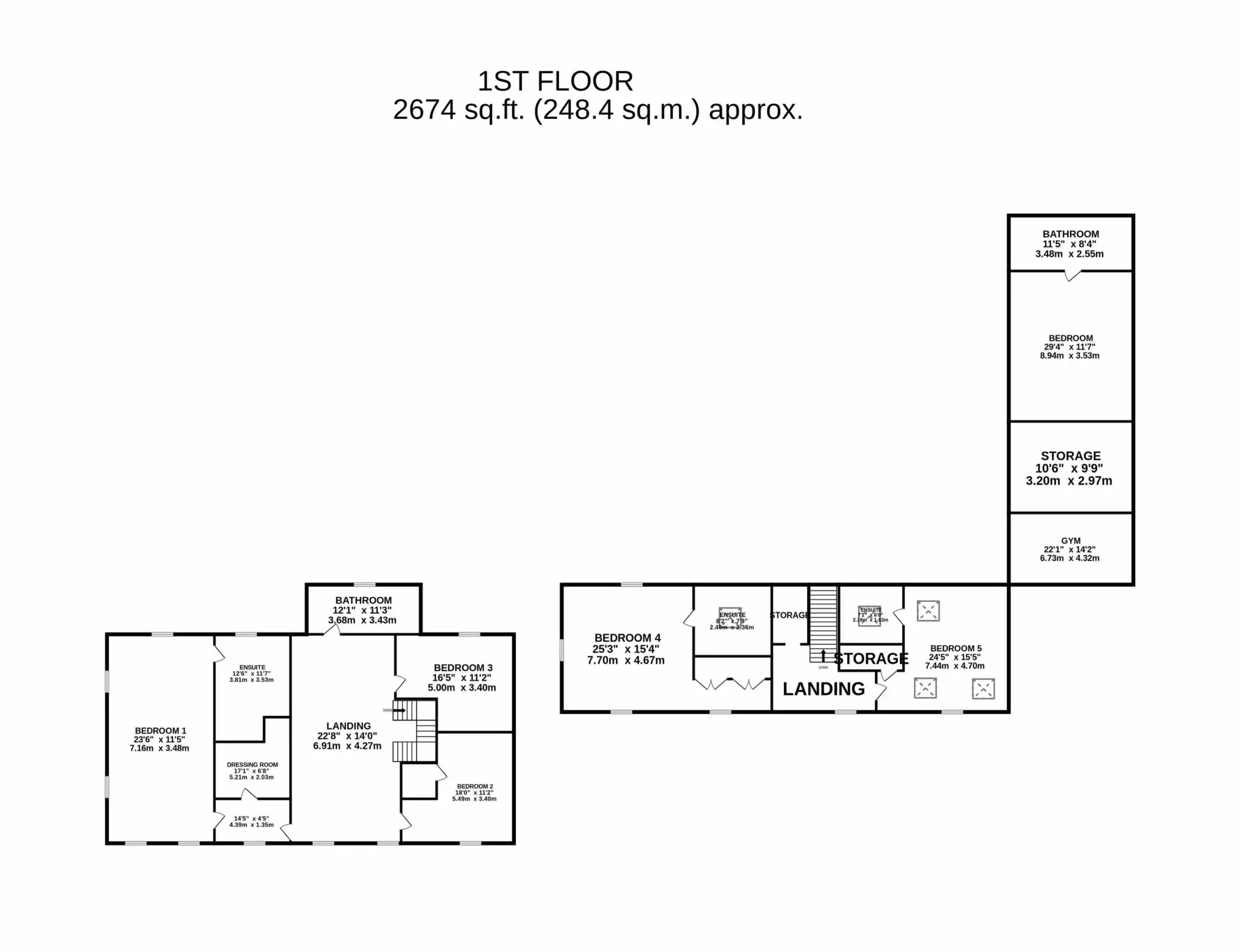 Floorplan - Ballaoates Farm, Glen Road, Colby. - Plan 2 of 2