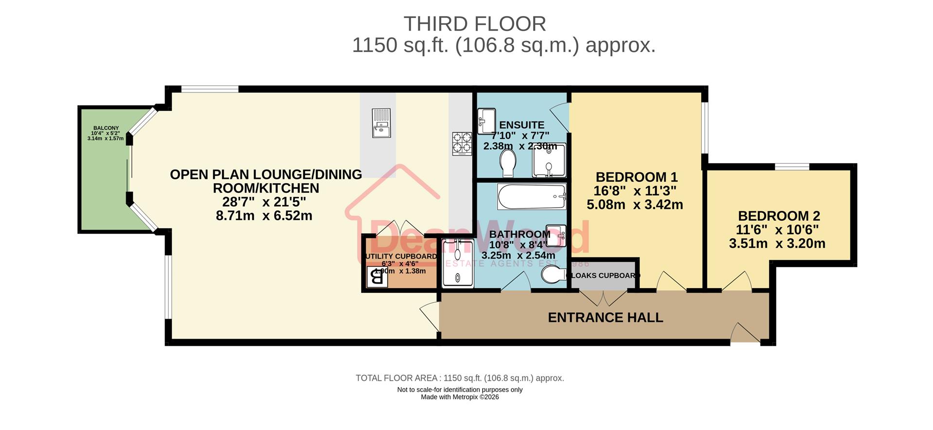 Floorplan - 32 Kensington Place, Onchan, Isle Of Man. - Plan 1 of 1