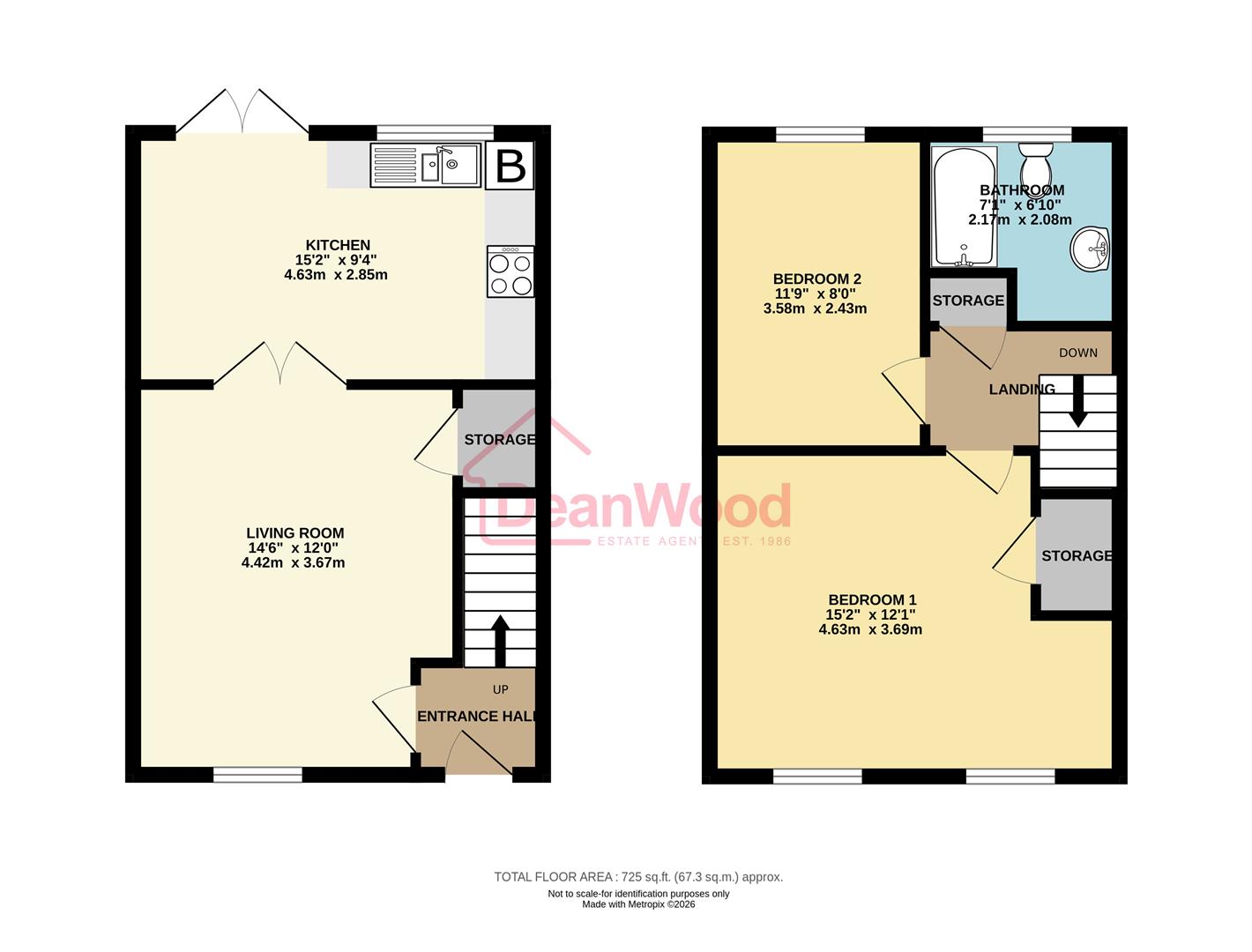 Floorplan - 43, Ballacottier Meadow, Douglas, Isle of Man. - Plan 1 of 1