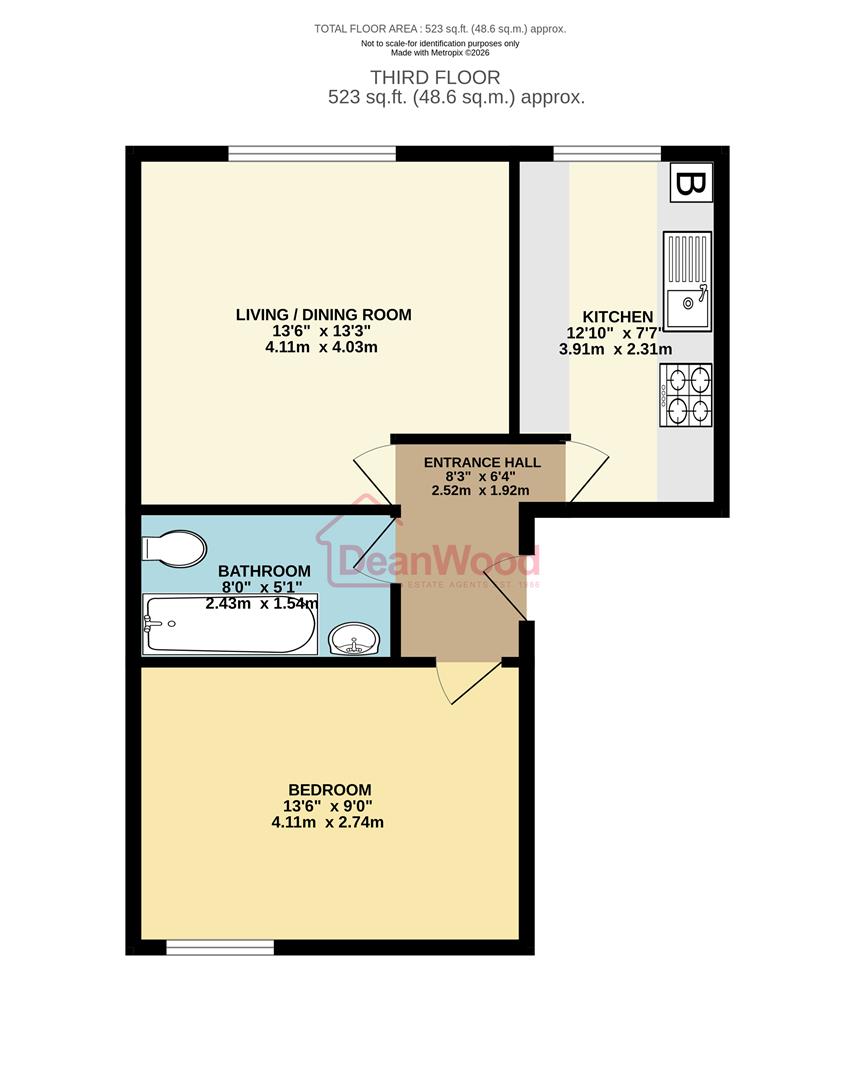 Floorplan - Apartment 8, Angel Court, Douglas, Isle of Man. - Plan 1 of 1