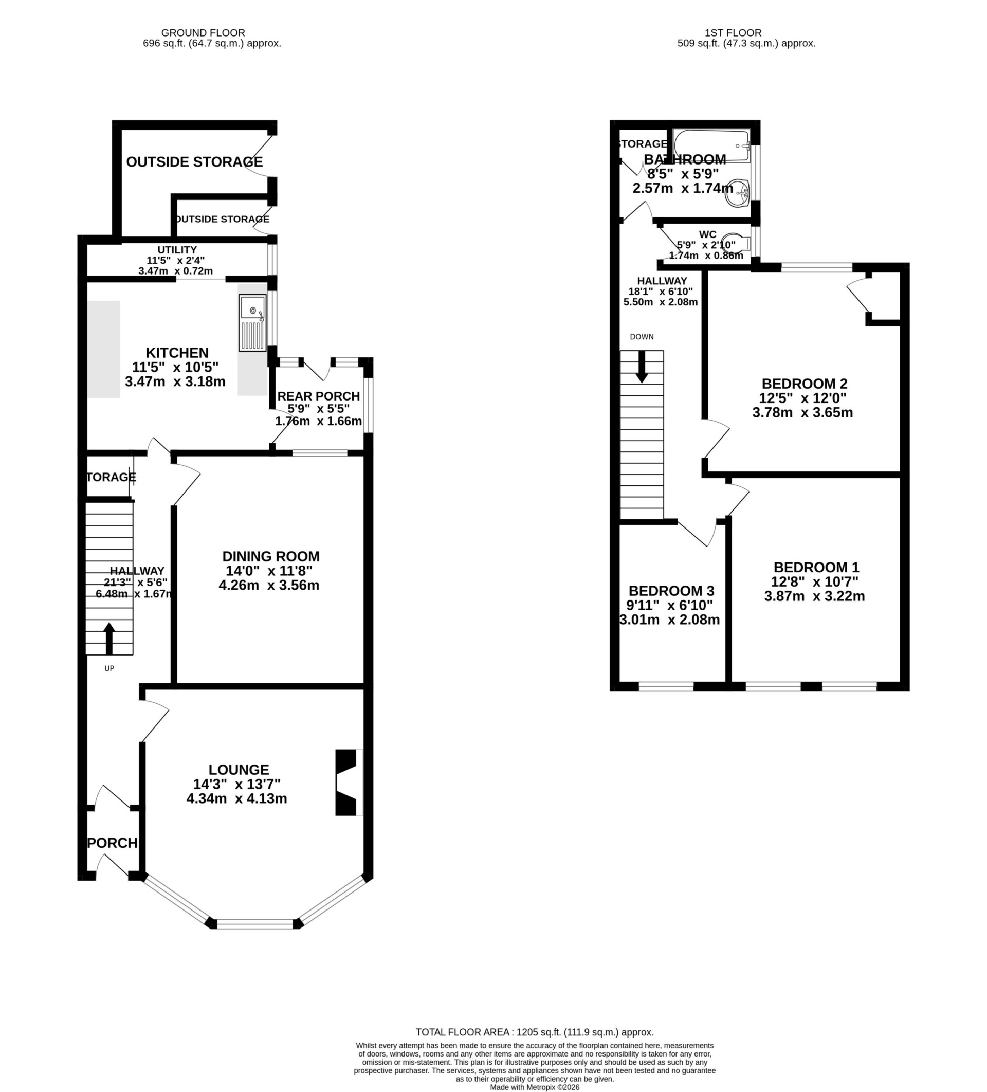 Floorplan - 5 Hanley Villas, Ramsey, IM8 3DG. - Plan 1 of 1