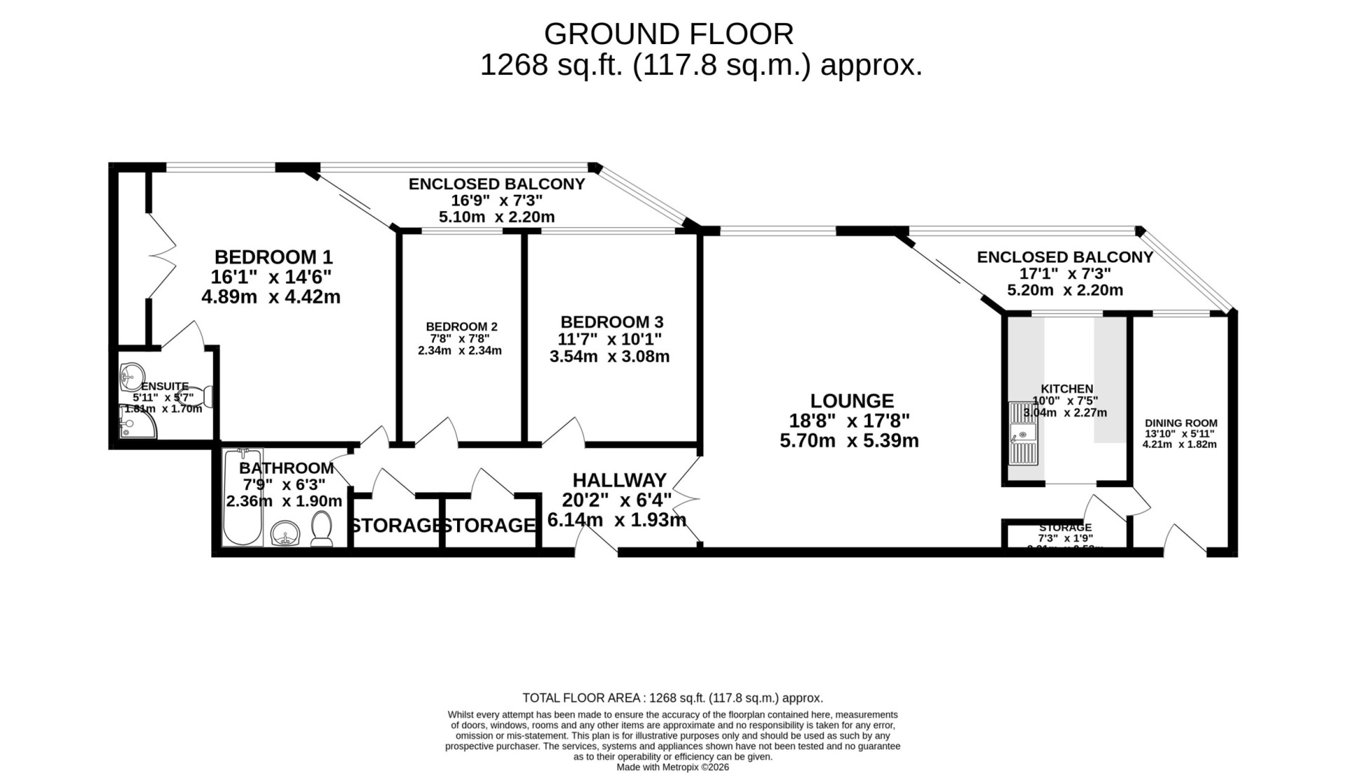 Floorplan - Apt. 504/505 Kings Court, Ramsey, IM8 1LN. - Plan 1 of 1