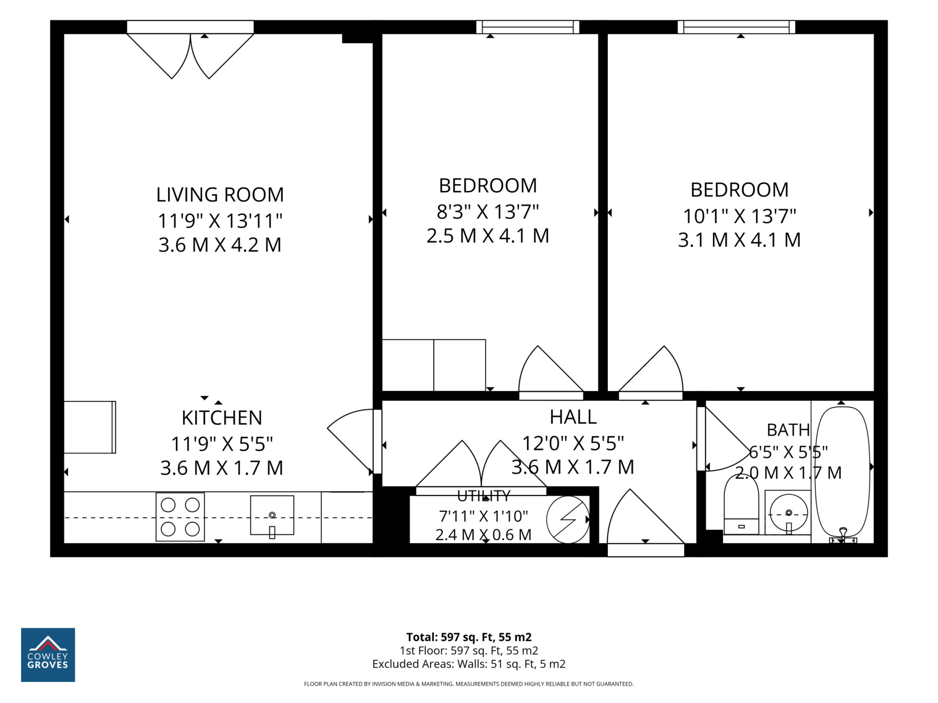 Floorplan - Apt. 40 Imperial Court, Castle Hill, Douglas, IM2 4AA. - Plan 1 of 1
