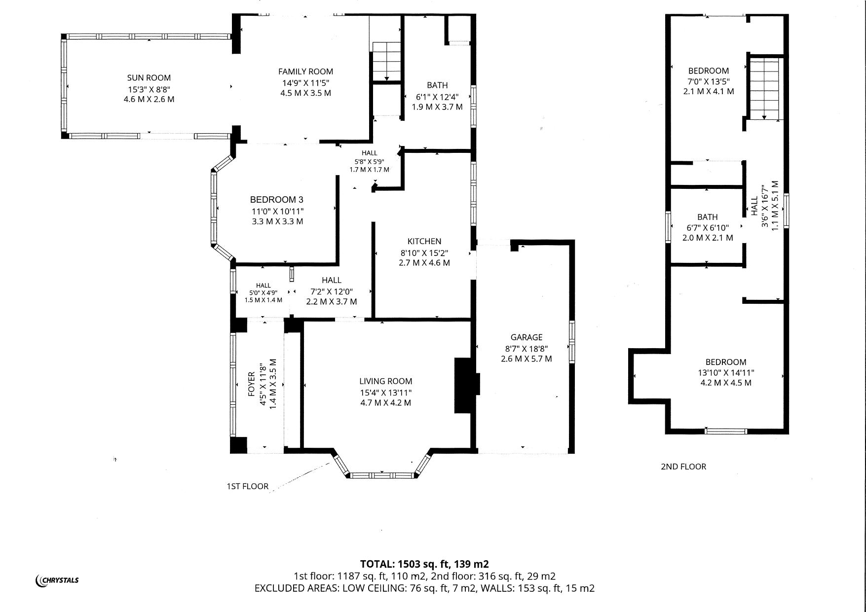 Floorplan - Sunnyholme, Ballafesson Road, Port Erin IM9 6TU. - Plan 1 of 1