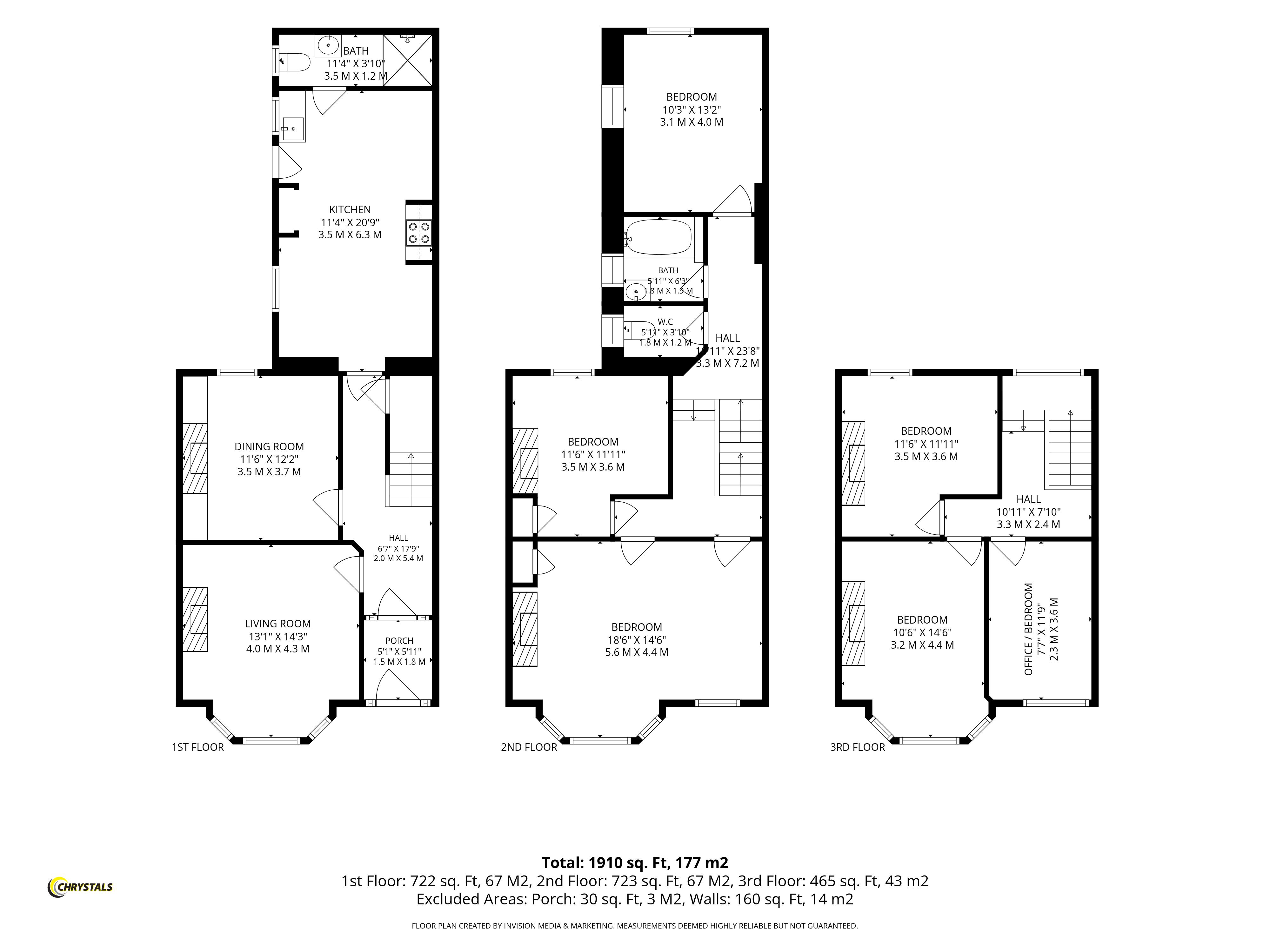 Floorplan - 22 Derby Road, Peel IM5 1HW. - Plan 1 of 1