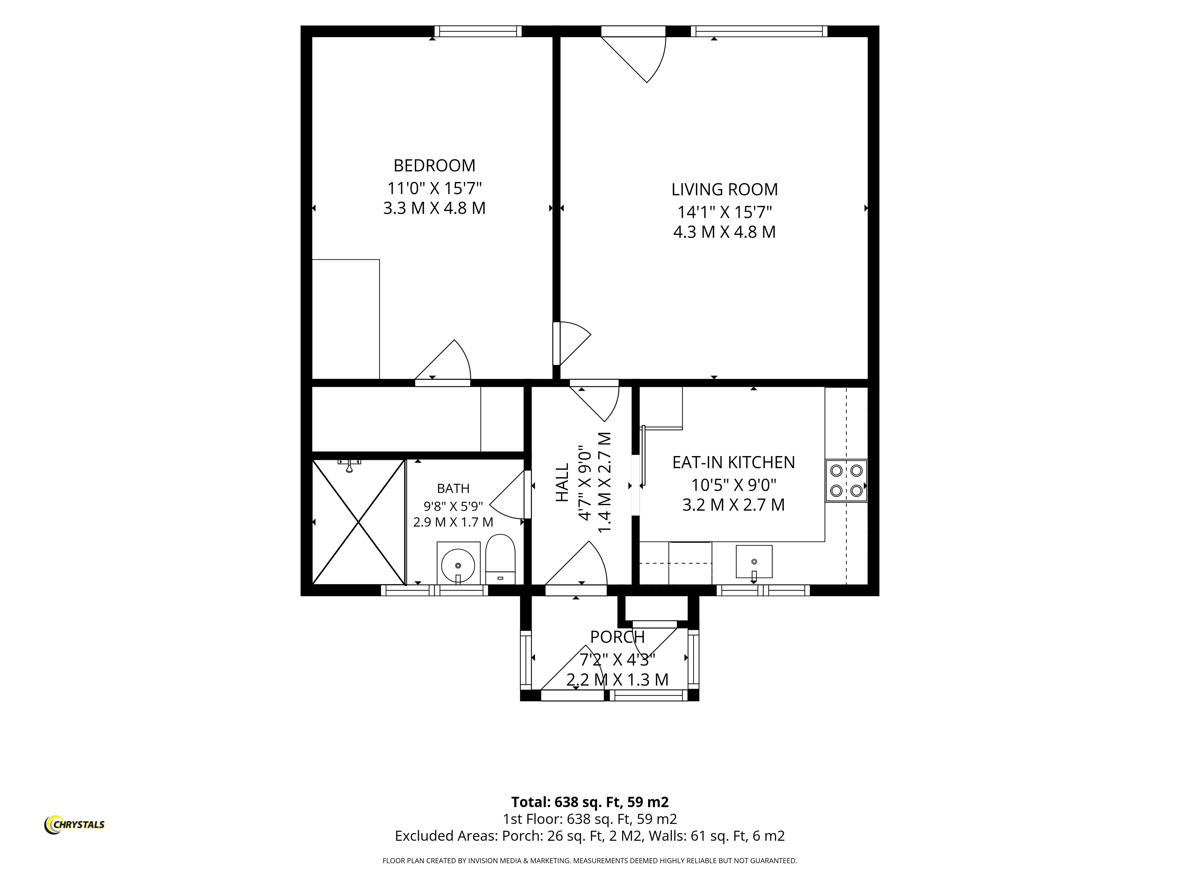 Floorplan - 74 Ballamaddrell, Port Erin IM9 6AZ. - Plan 1 of 1