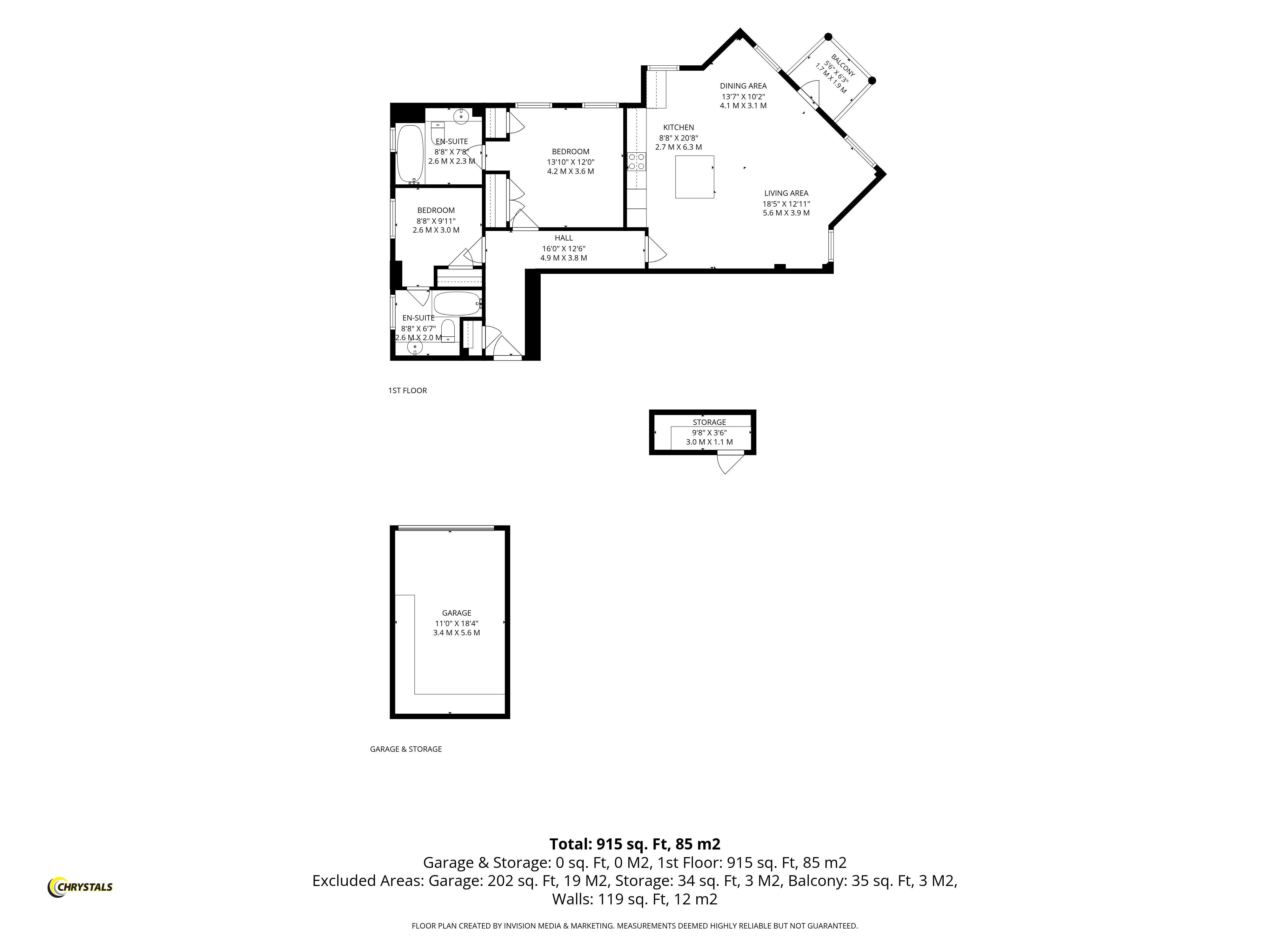 Floorplan - 2C Milner Towers, The Promenade, Port Erin IM9 6AG. - Plan 1 of 1