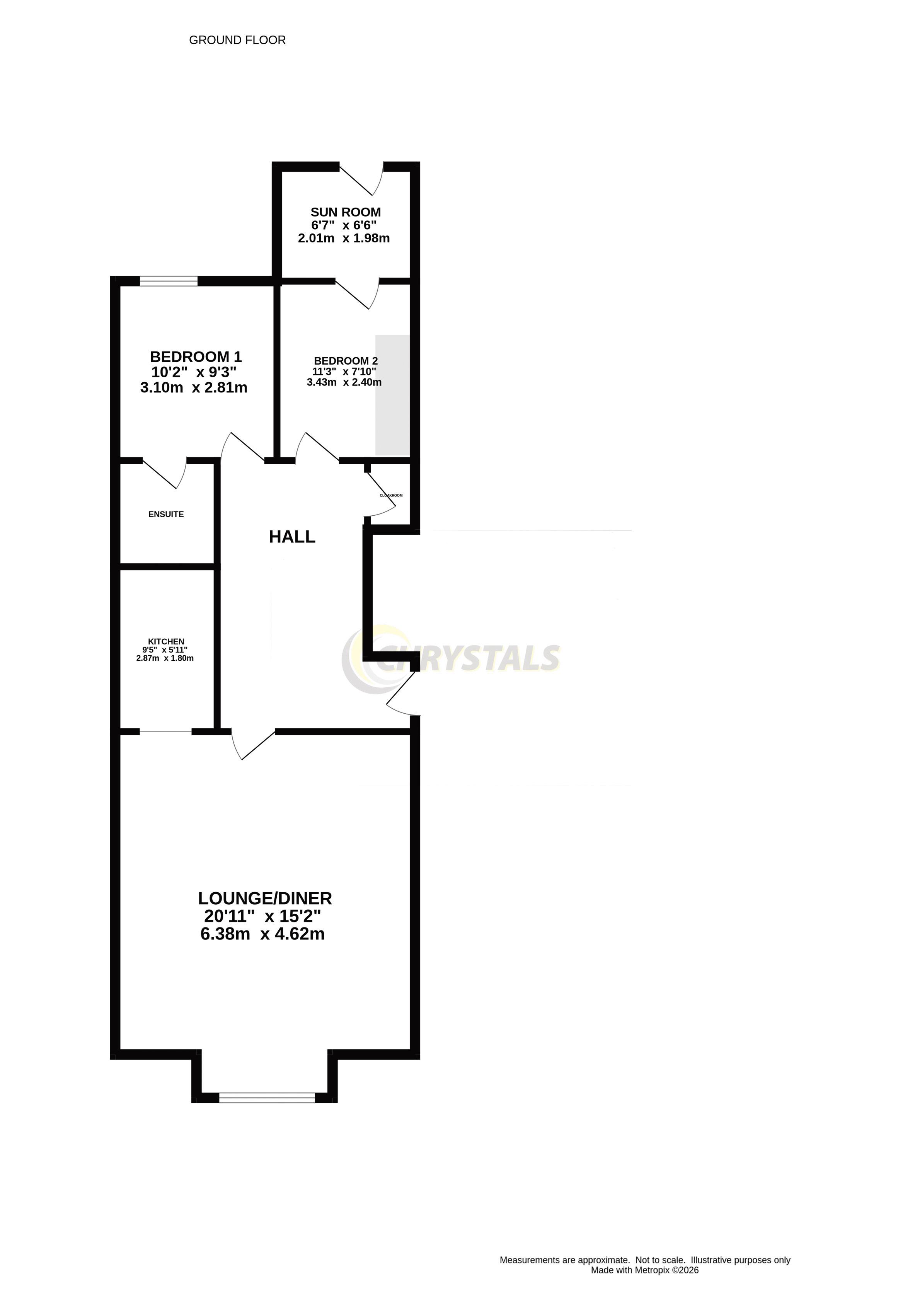 Floorplan - 2 Erinville, The Promenade, Port Erin IM9 6AG. - Plan 1 of 1