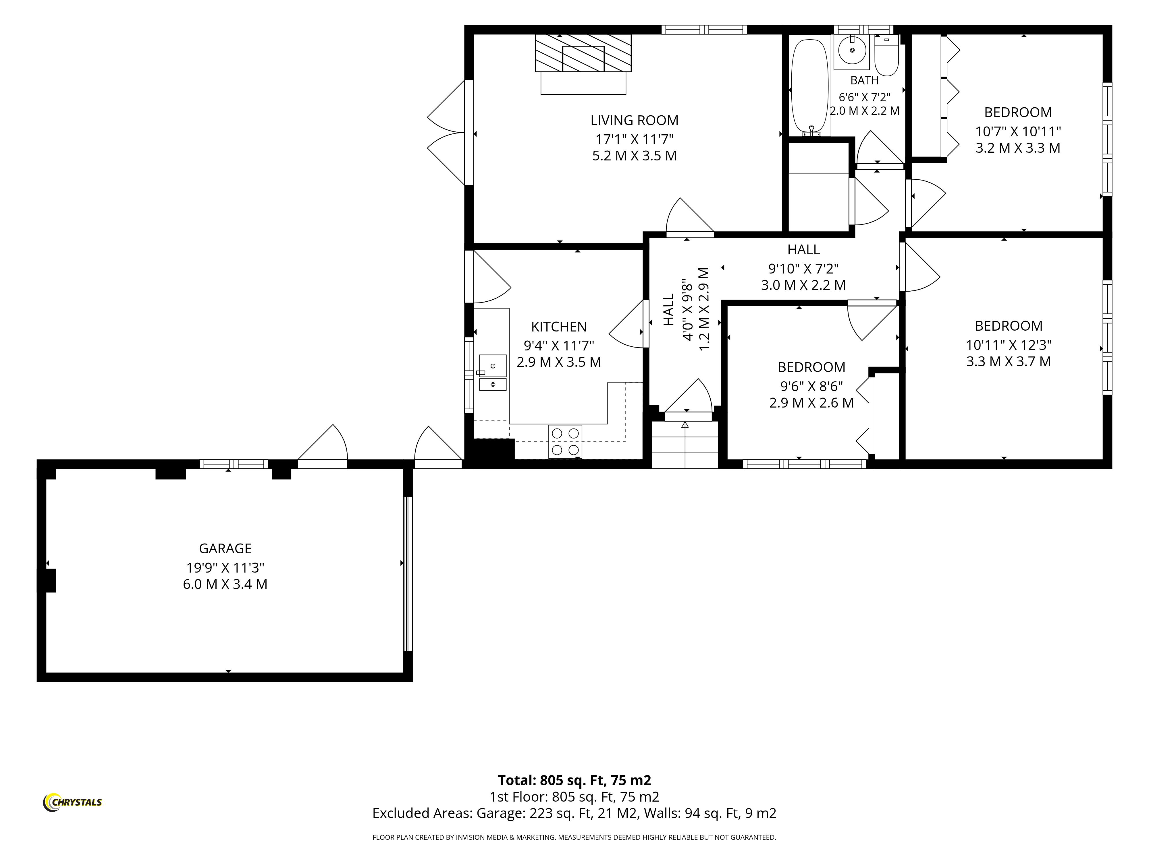 Floorplan - 6 Hawthorn Close, Onchan IM3 3HL. - Plan 1 of 1
