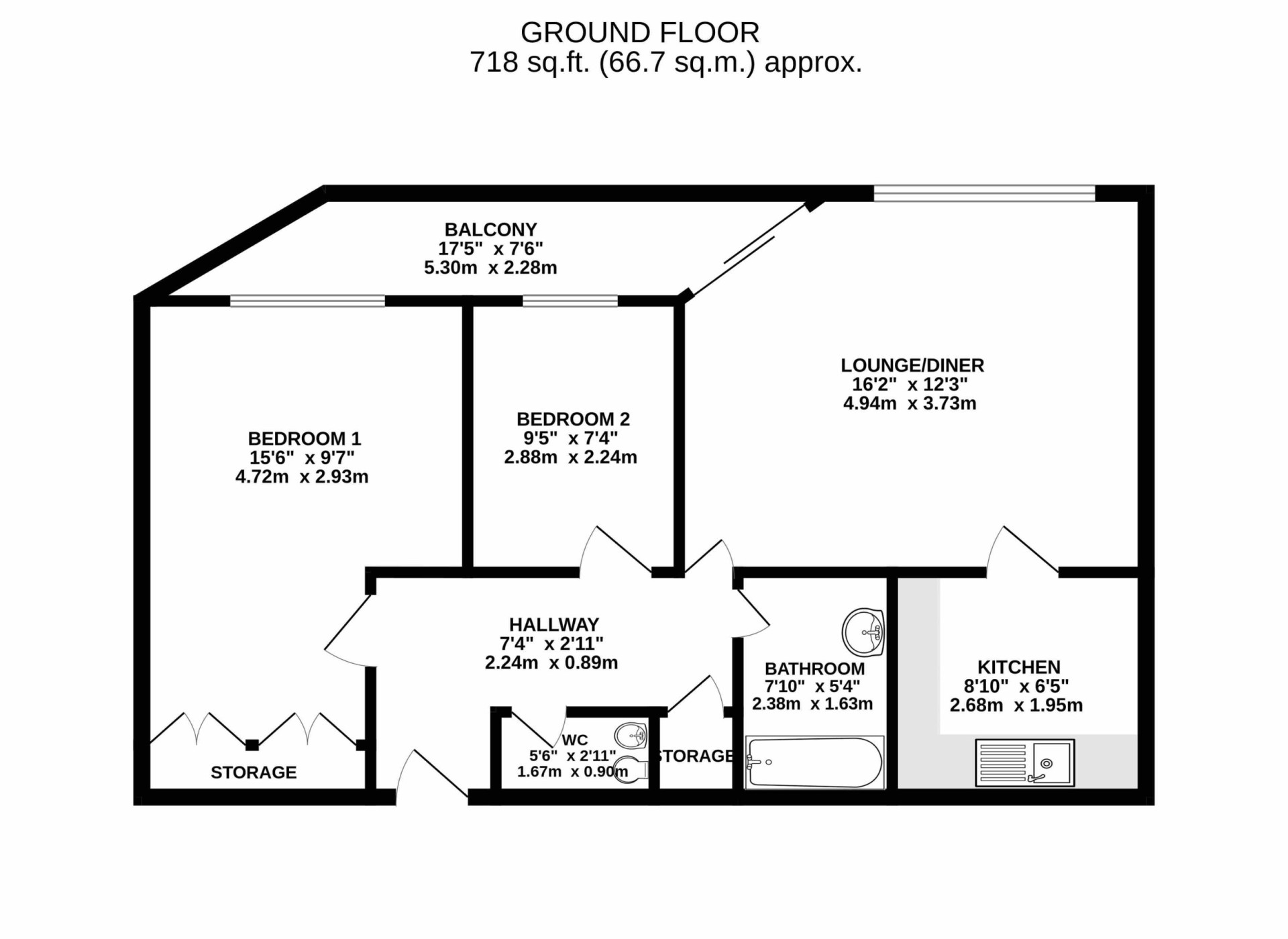 Floorplan - 211 Kings Court, Ramsey, IM8 1LW. - Plan 1 of 1