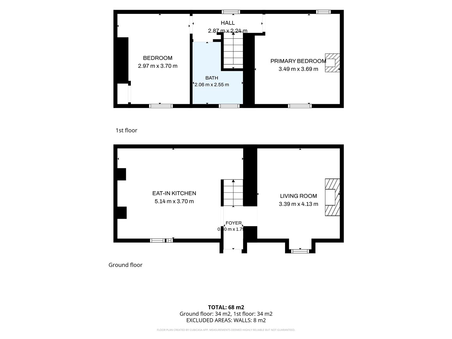 Floorplan - 2 Sunnyside Terrace, Laxey, Isle of Man. - Plan 1 of 1