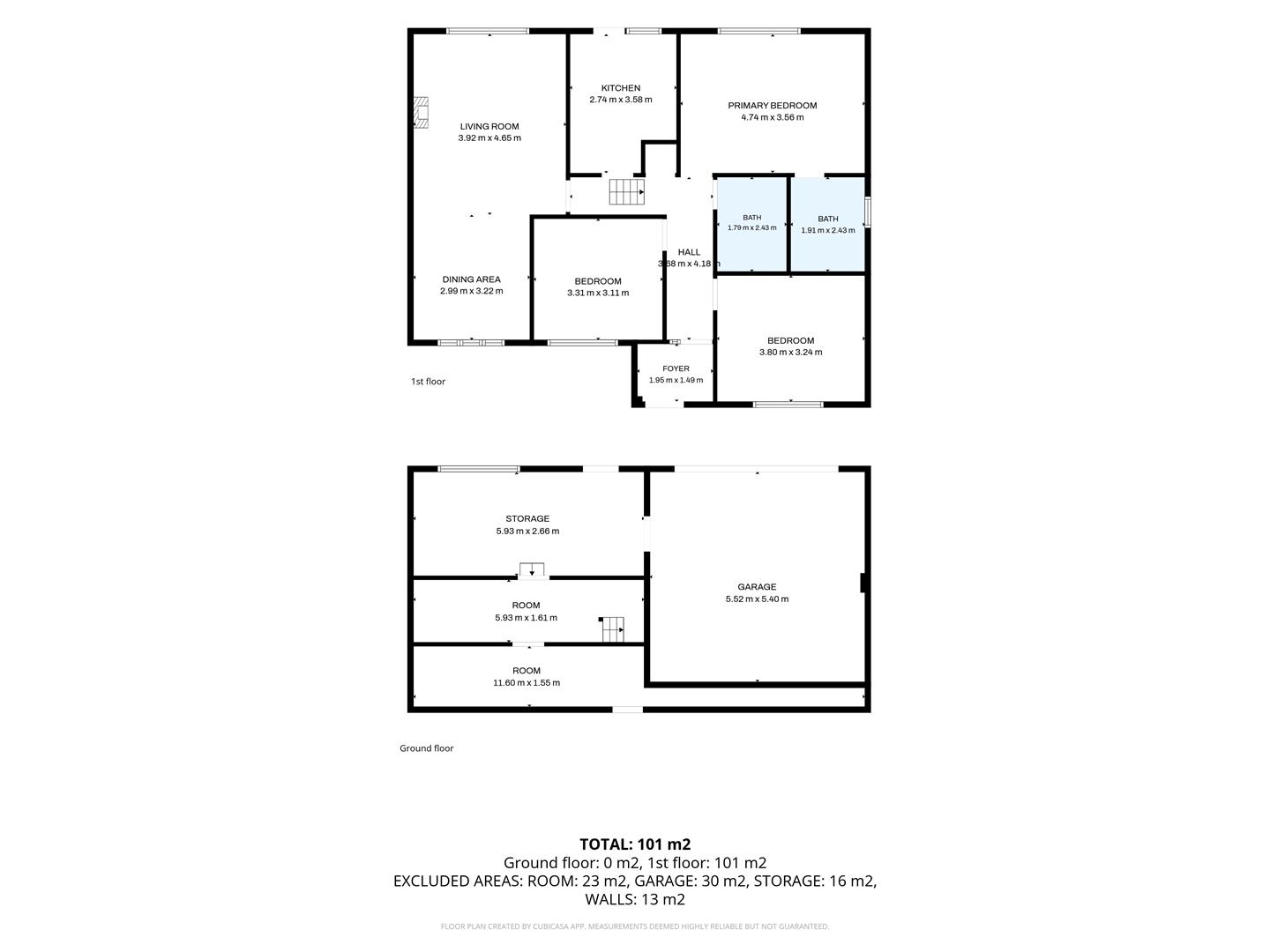 Floorplan - 26 Buttermere Drive, Onchan. - Plan 1 of 1