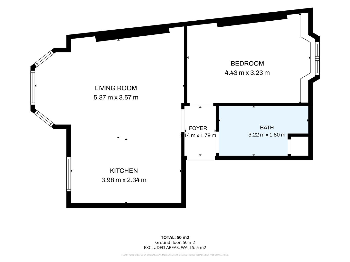 Floorplan - Flat 3, 65 Bucks Road, Douglas. - Plan 1 of 1