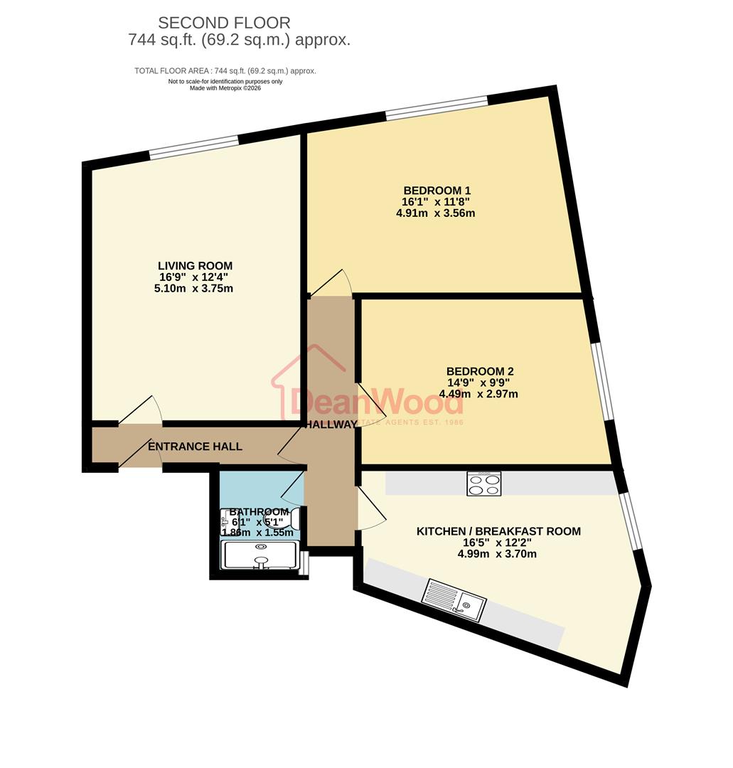 Floorplan - Apartment 8, Athol Buildings, Peel, Isle of Man. - Plan 1 of 1