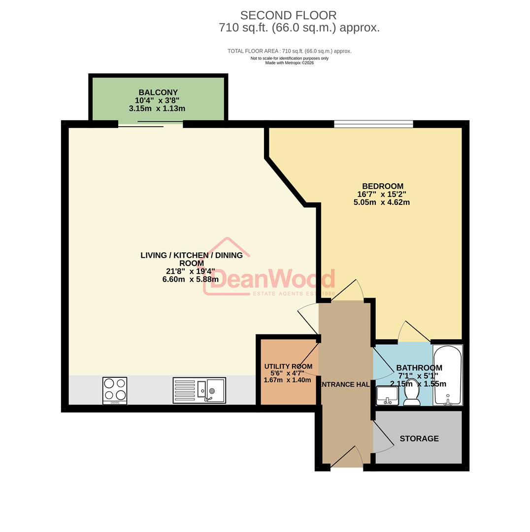 Floorplan - 72 Spectrum Apartments, Douglas, Isle of Man. - Plan 1 of 1