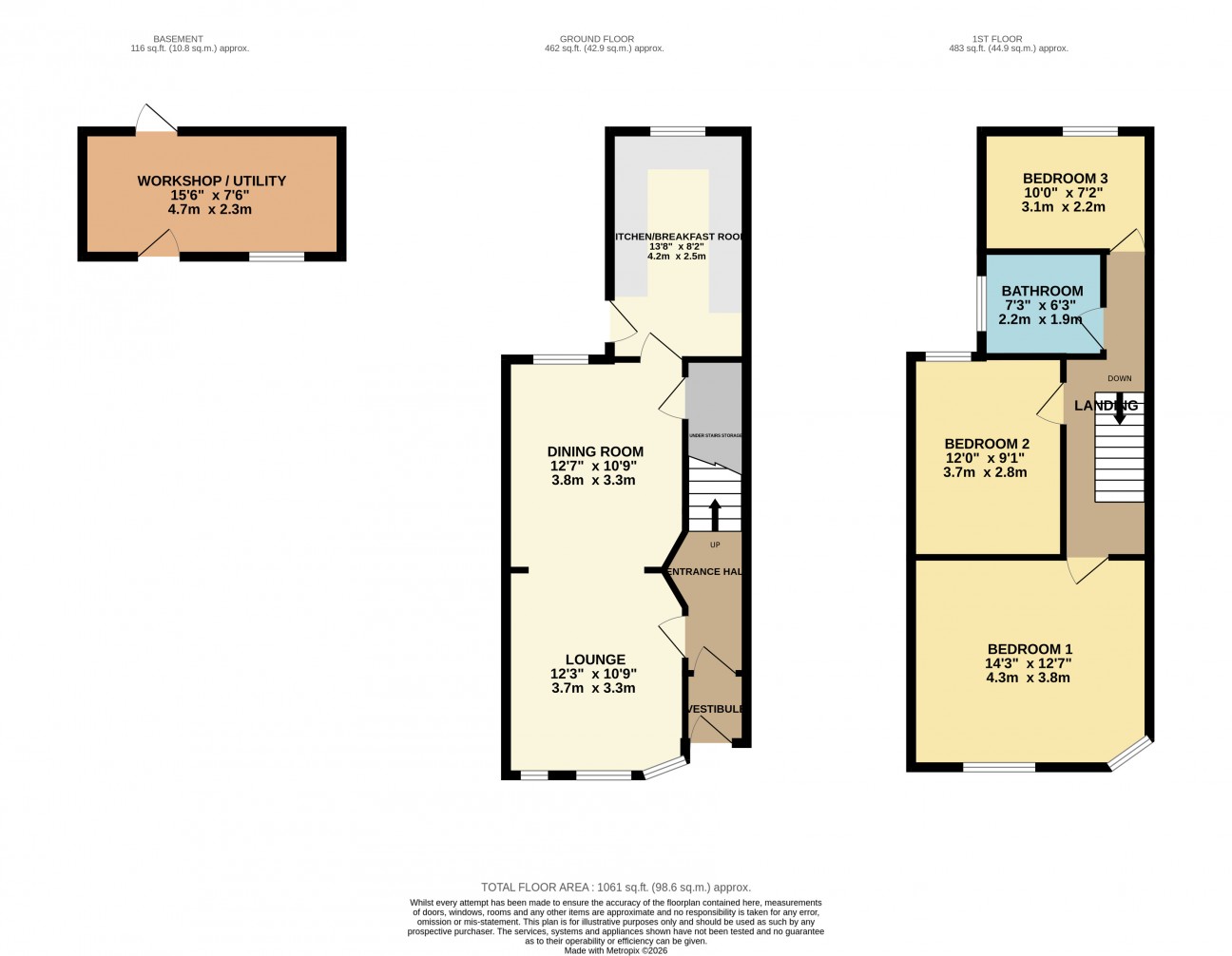 Floorplan - 21, Lancaster Road, Isle of Man, IM2 5BB, Douglas. - Plan 1 of 1