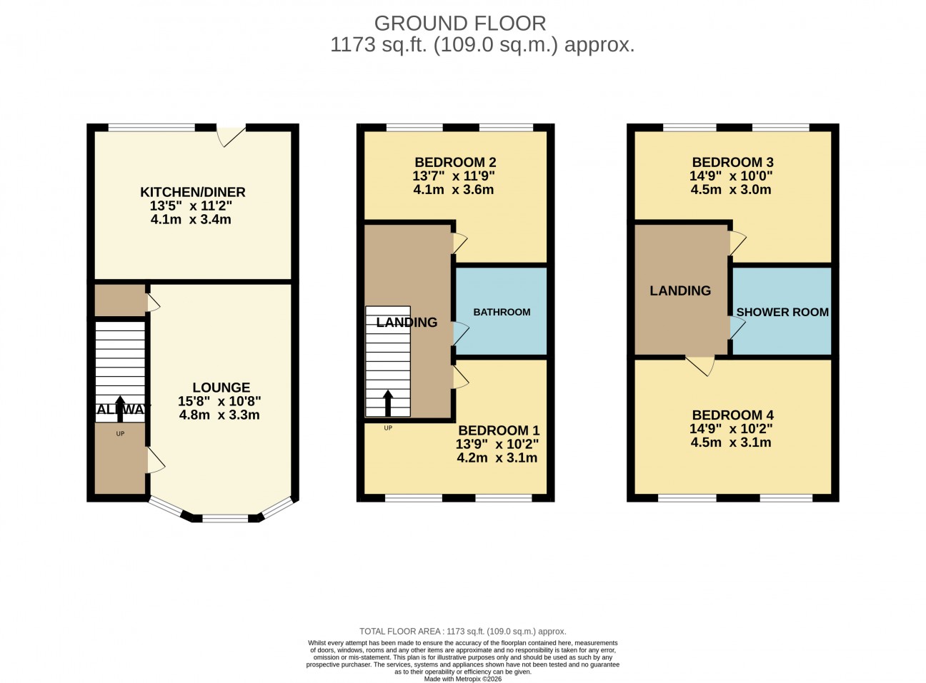 Floorplan - 14, Glen Falcon Terrace, Douglas, IM2 3HR. - Plan 1 of 1