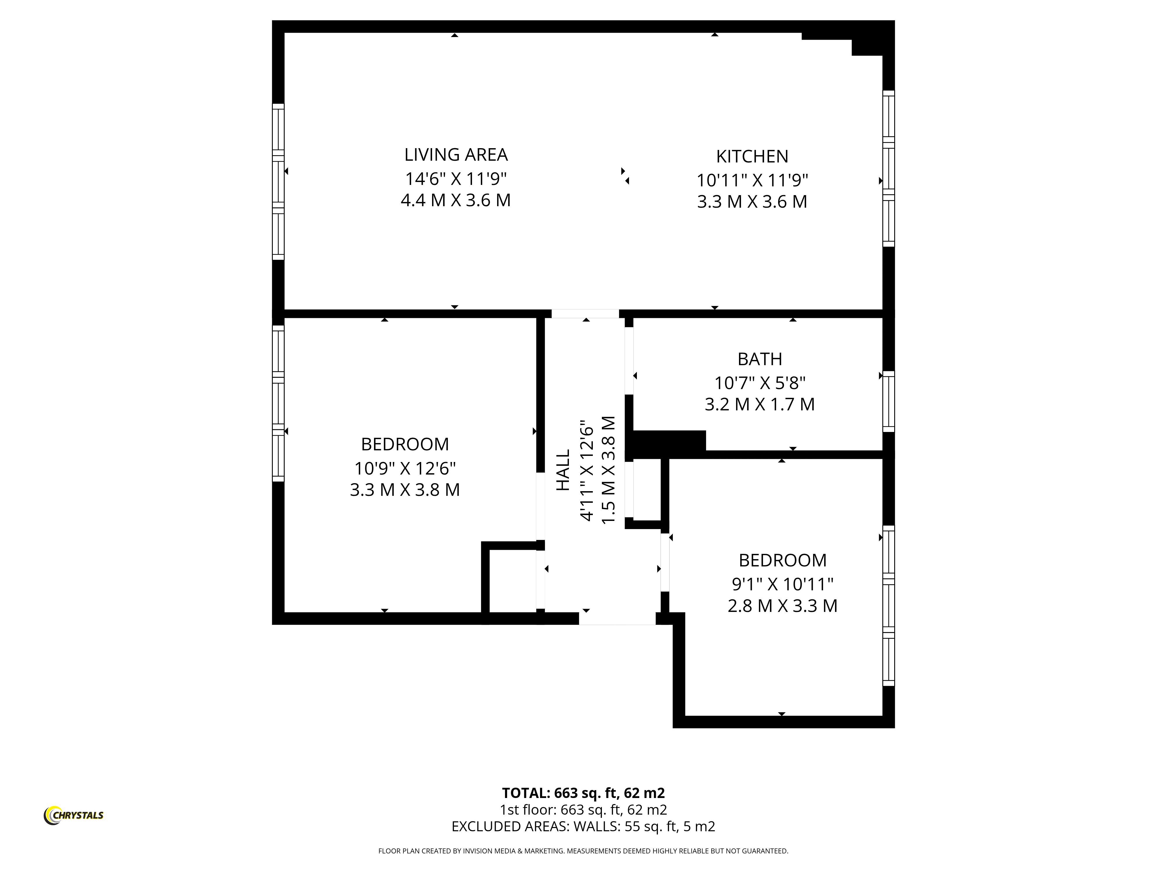 Floorplan - 9 Cronk Lheanag, Ballawattleworth, Peel IM5 1XA. - Plan 1 of 1