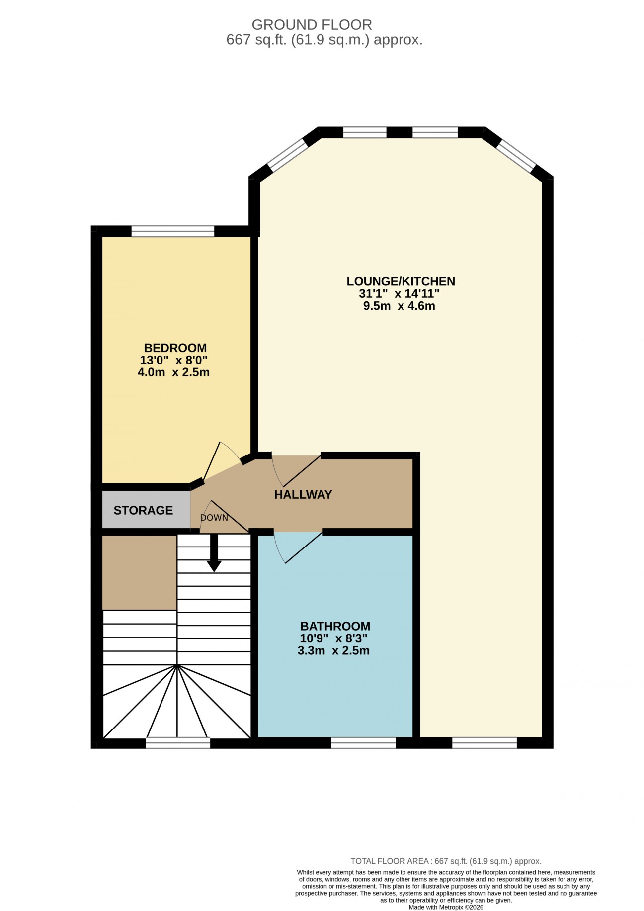 Floorplan - Second Floor Flat, 36, Castlemona Avenue, Douglas, IM2 4EG. - Plan 1 of 1