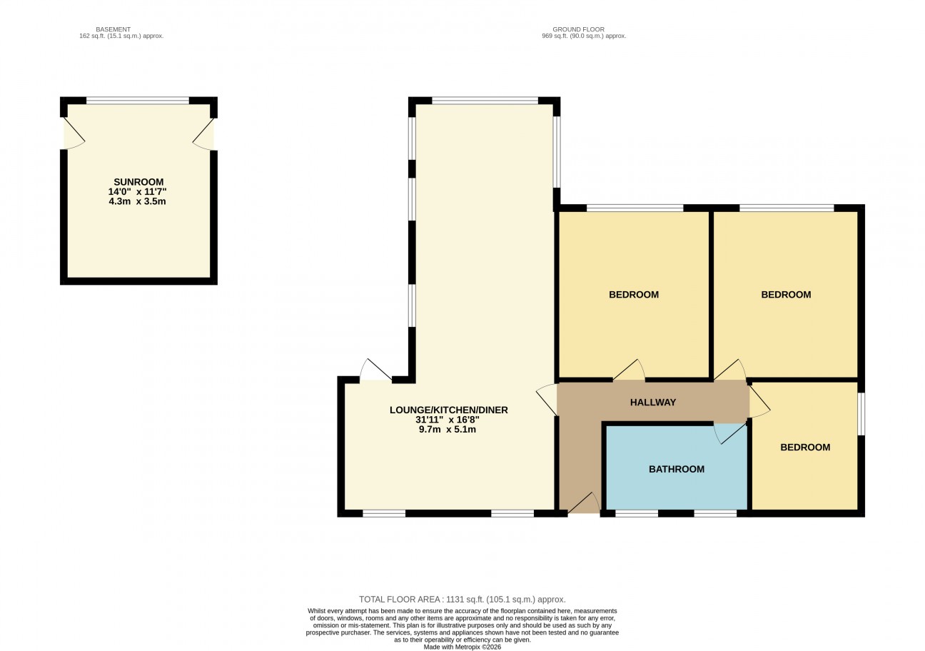 Floorplan - Hillside, Ramsey Road, Laxey, IM4 7PY. - Plan 1 of 1