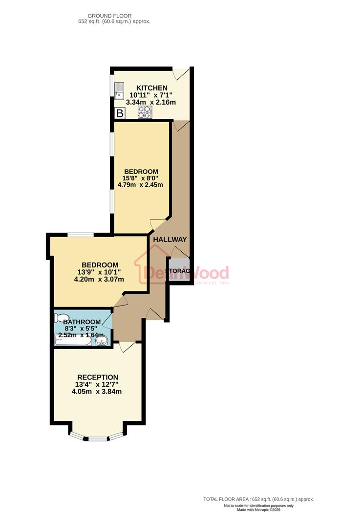 Floorplan - Flat 2, 8 Drury Terrace, Douglas. - Plan 1 of 1
