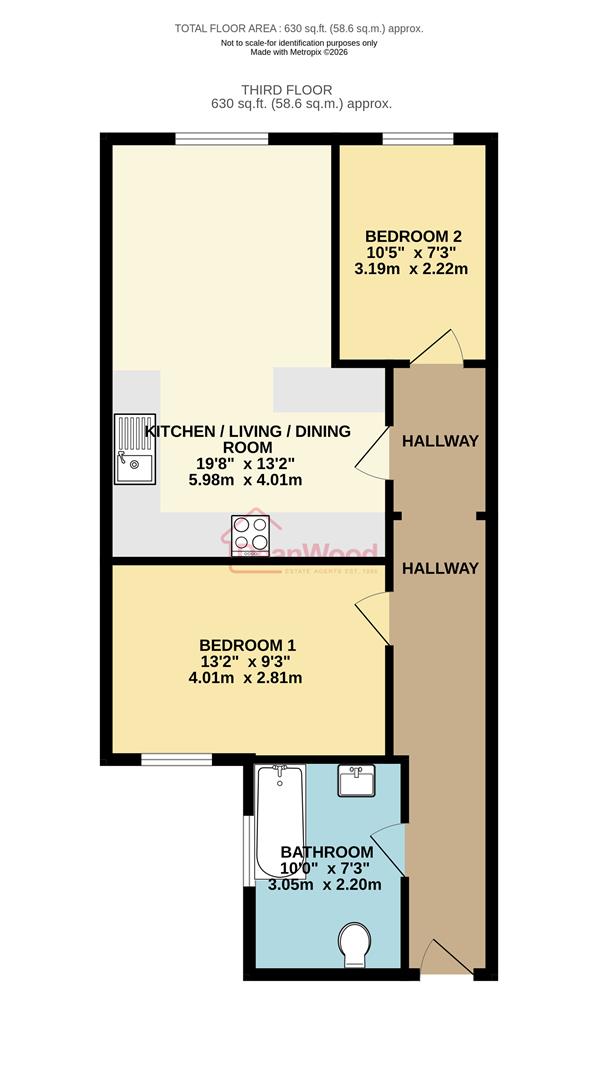 Floorplan - 22D Belmont Terrace, Douglas, isle of Man. - Plan 1 of 1