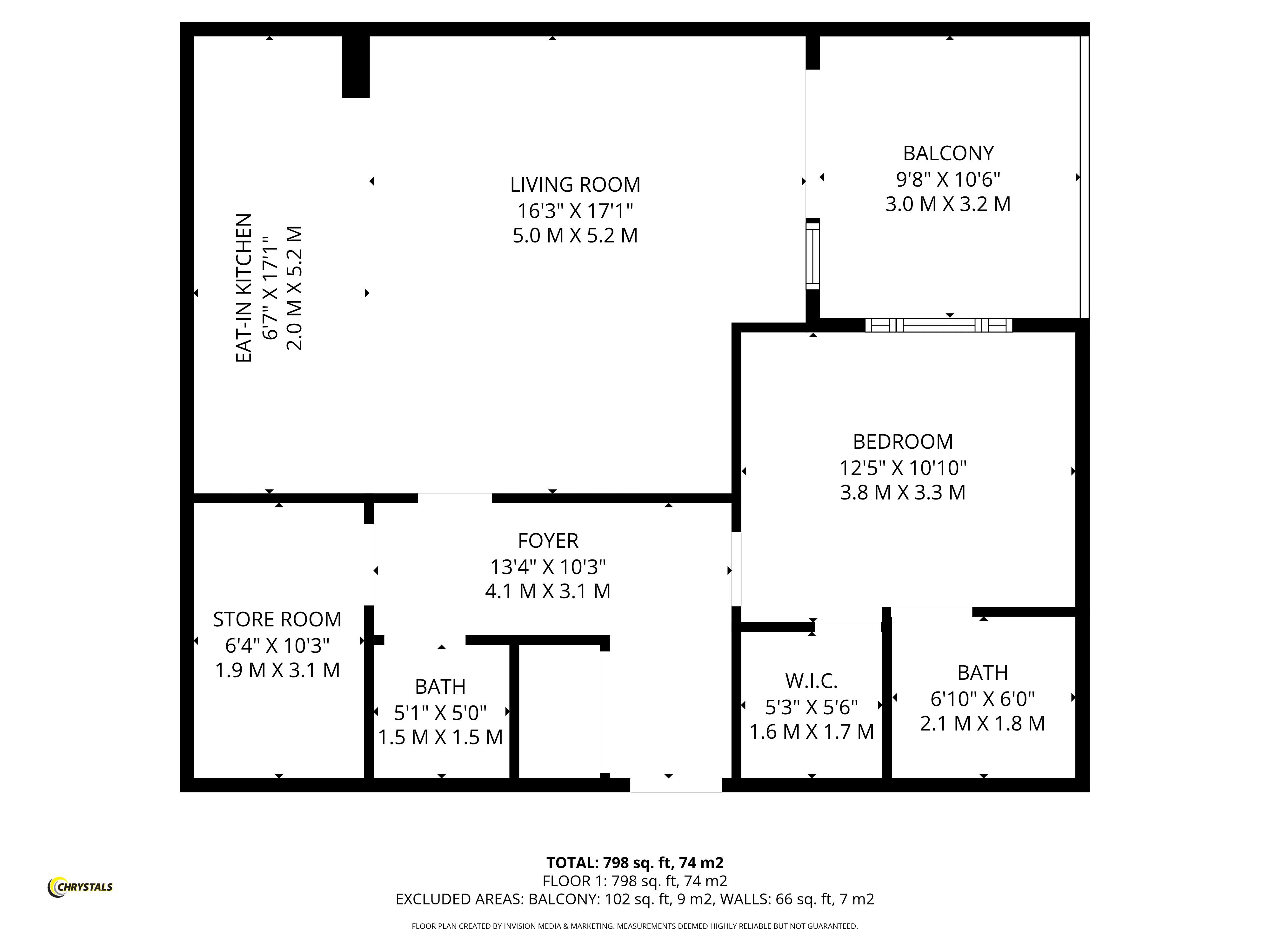 Floorplan - 86 Spectrum Apartments, Central Promenade, Douglas IM2 4JL. - Plan 1 of 1