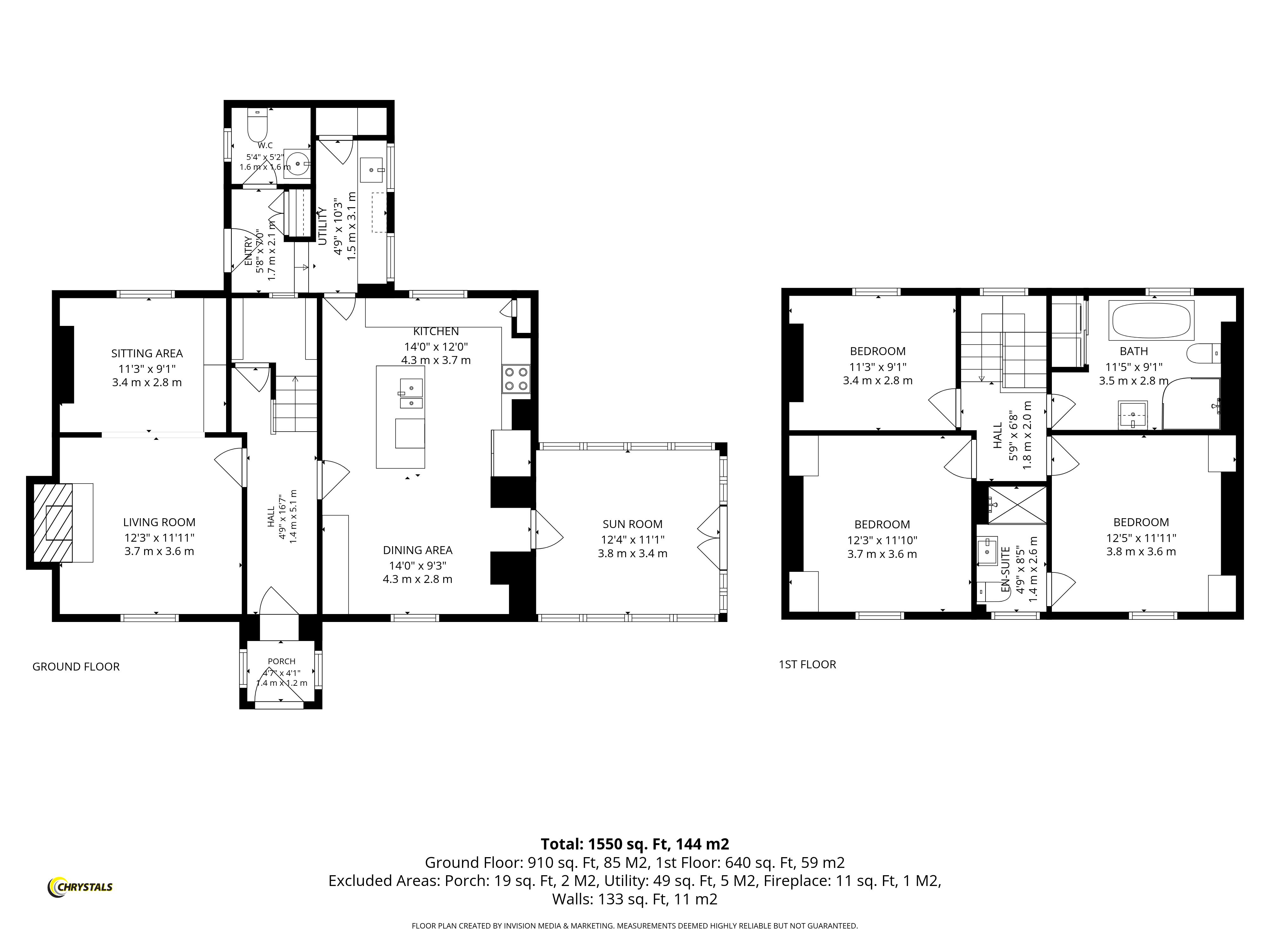 Floorplan - Ballavarteen West, Grenaby Road, Regaby IM7 4AN, St Judes. - Plan 1 of 2