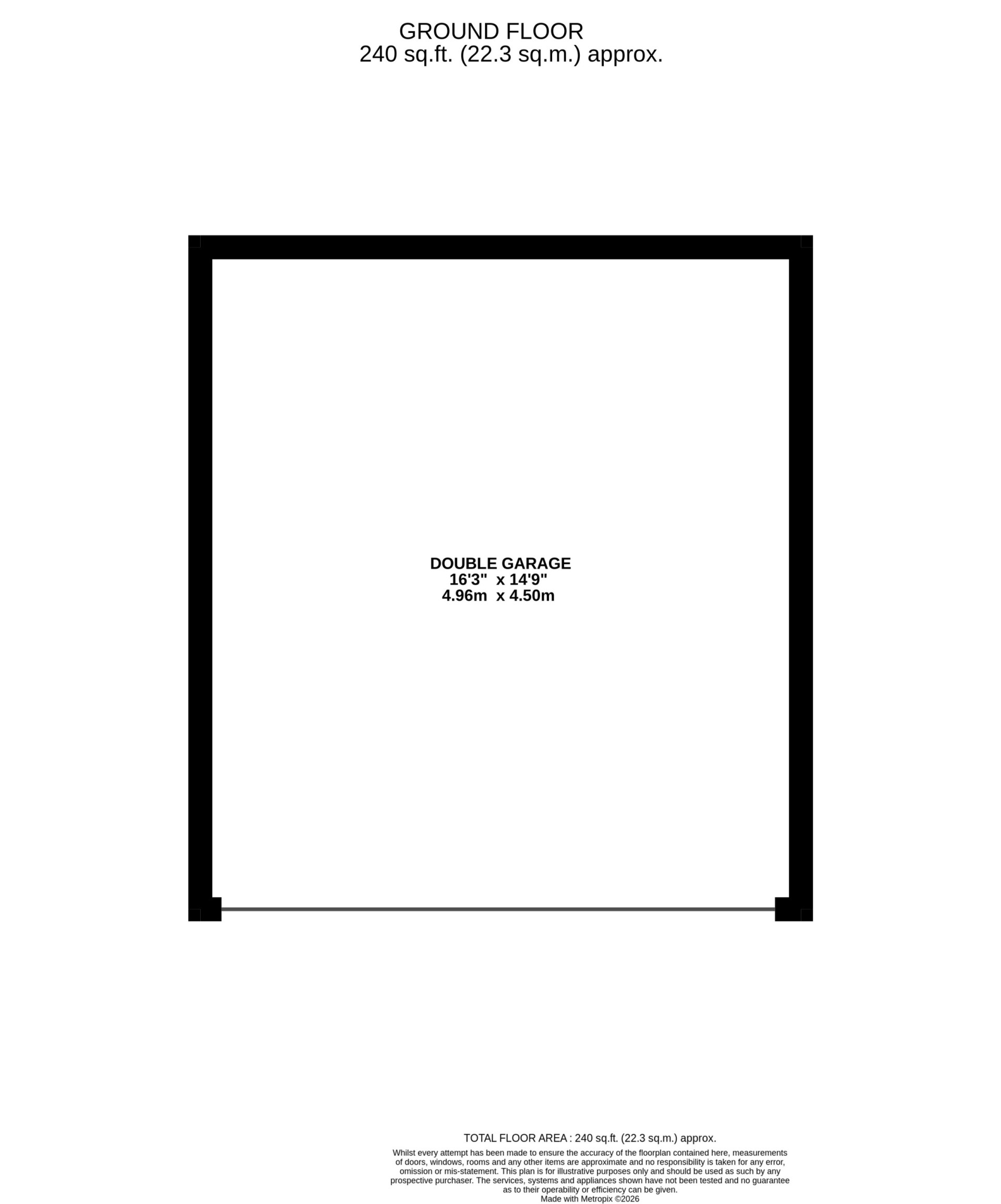 Floorplan - Garage 33 - 34, Kings Court, Ramsey, IM8 1LW. - Plan 1 of 1