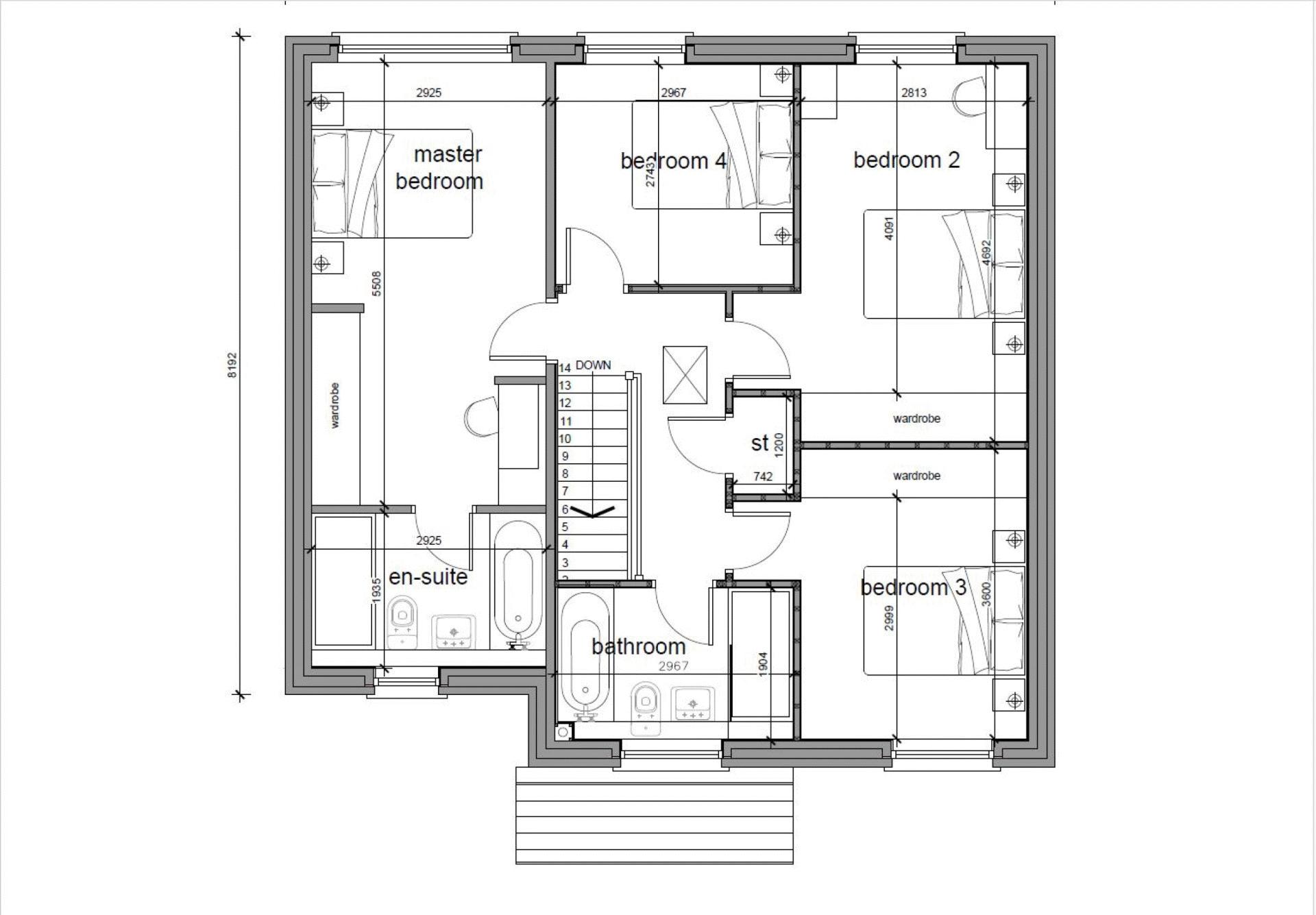Floorplan - Plots 27 & 28 Oatlands Road, Andreas IM7 4ER. - Plan 2 of 2