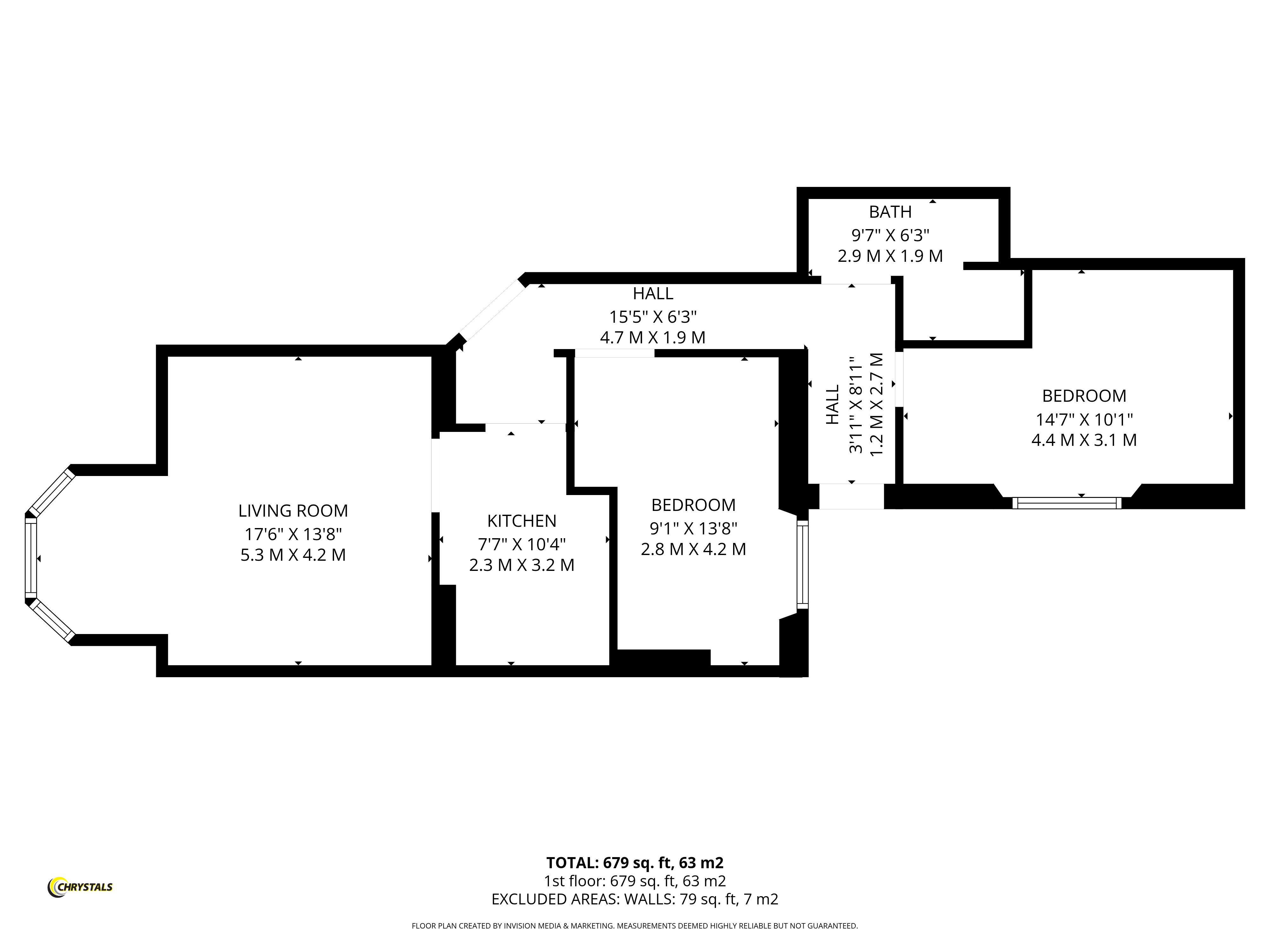 Floorplan - Flat 1, 11 Windsor Road, Douglas IM1 3LD. - Plan 1 of 1