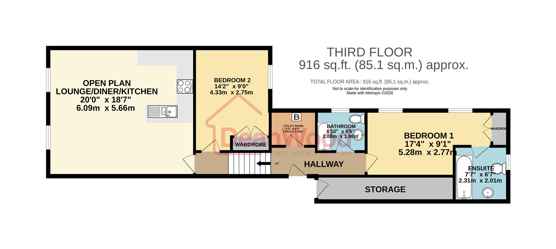 Floorplan - 5 Oakwood Apartments, 8 Mona Drive, Douglas, Isle of Man. - Plan 1 of 1