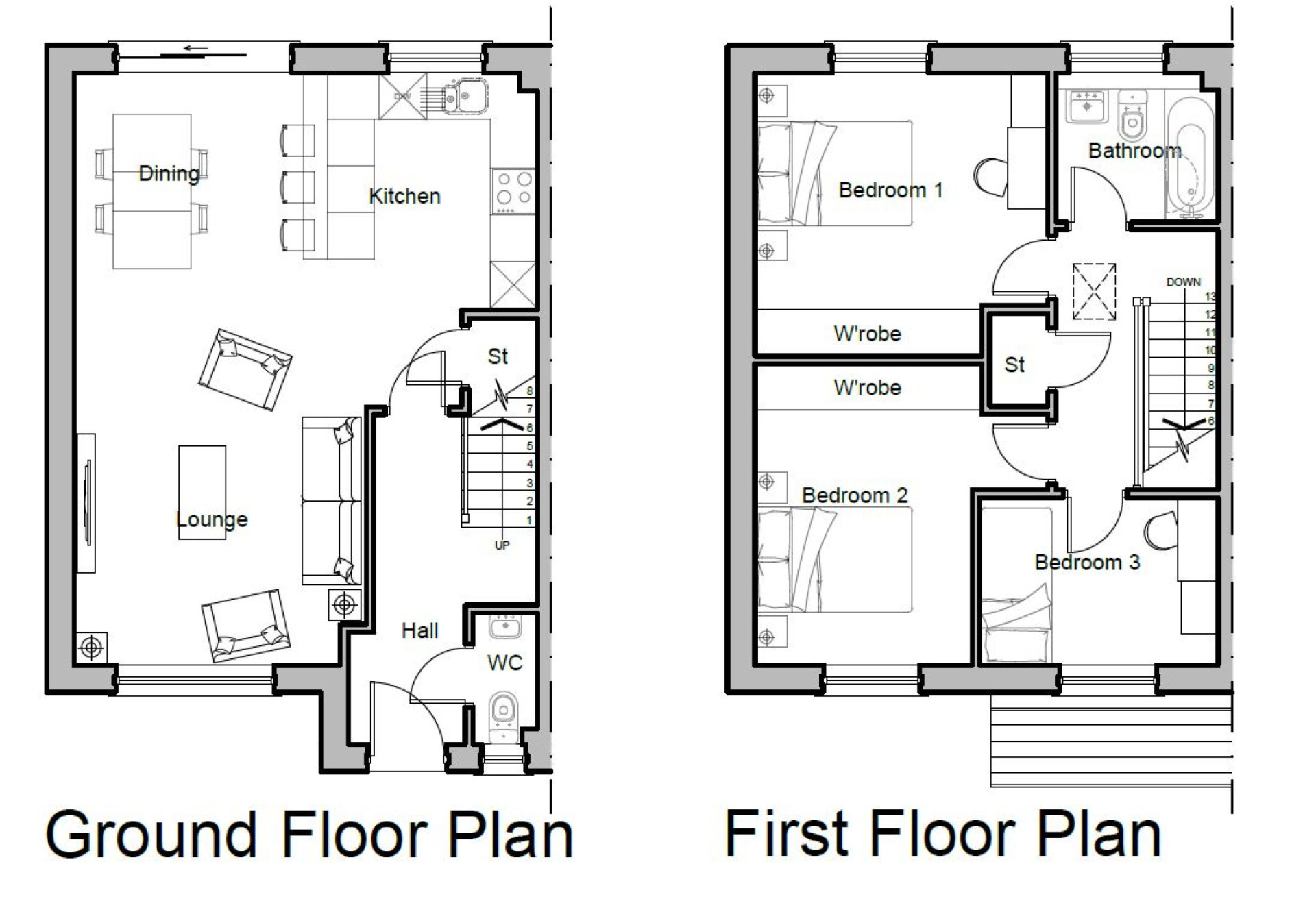 Floorplan - Plot 4 Oatlands, Oatlands Road, Andreas, IM7 4ER. - Plan 1 of 1