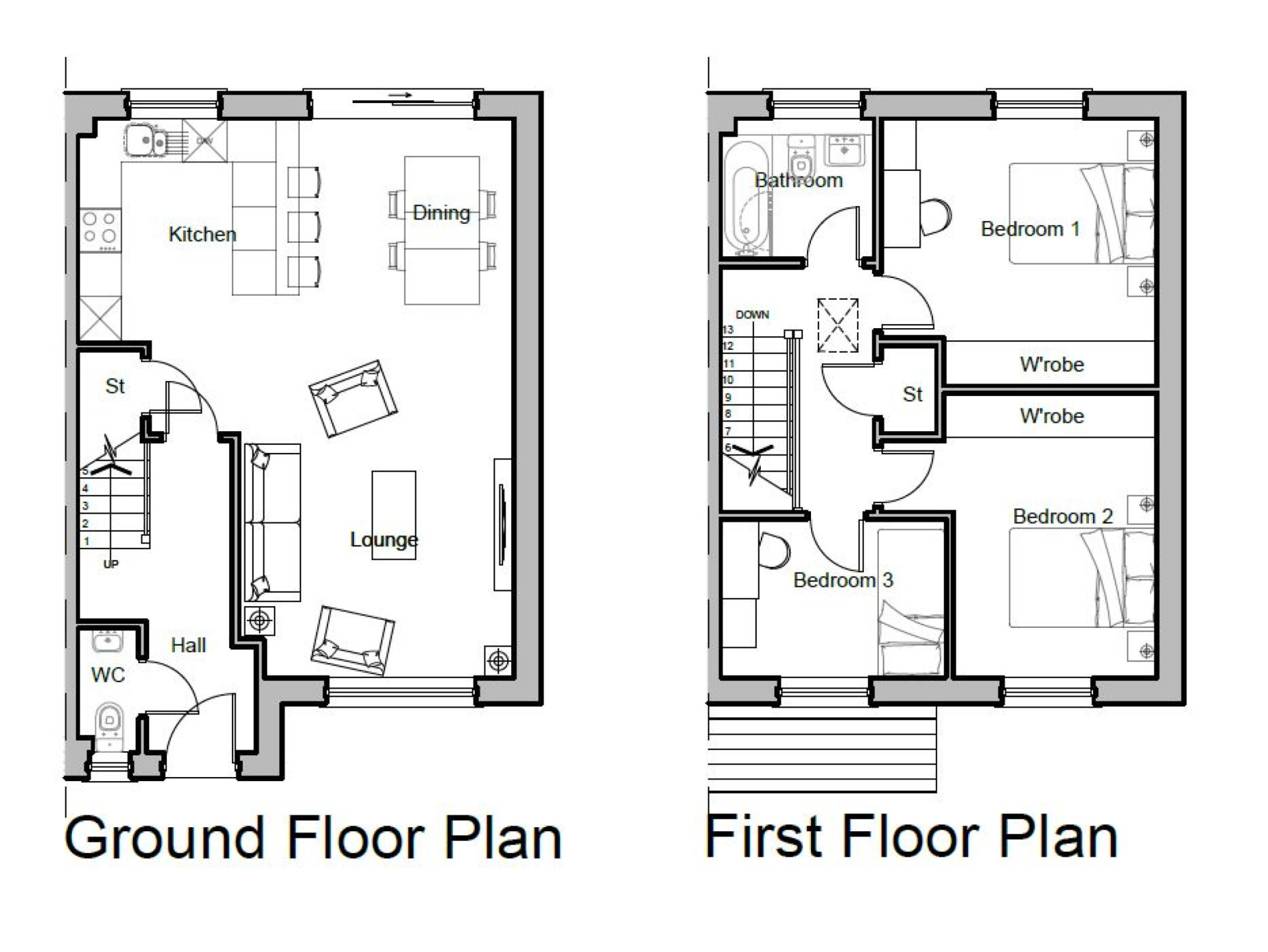 Floorplan - Plot 5 Oatlands, Oatlands Road, Andreas, IM7 4ER. - Plan 1 of 1