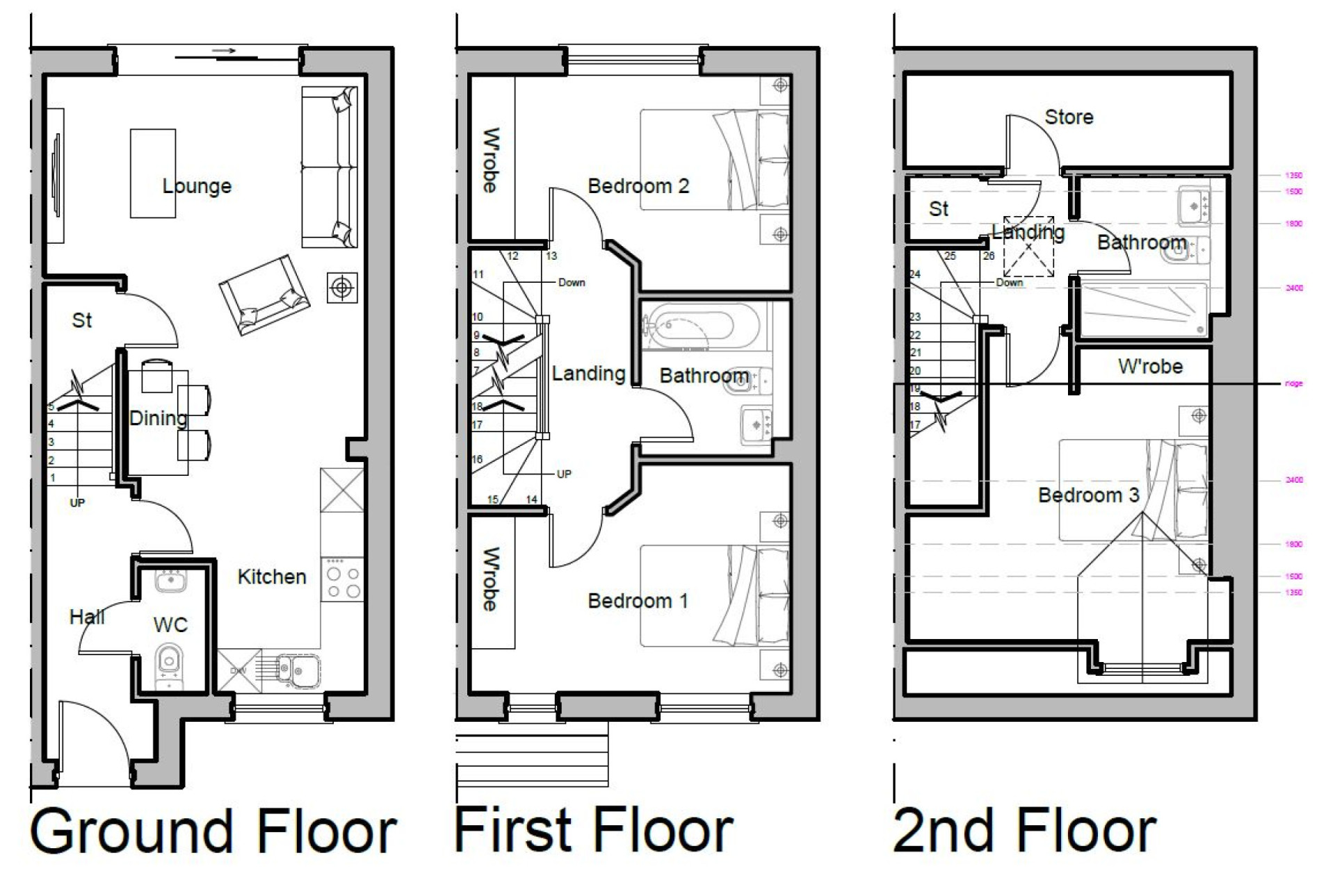Floorplan - Plot 15 Oatlands, Oatlands Road, Andreas, IM7 4ER. - Plan 1 of 1