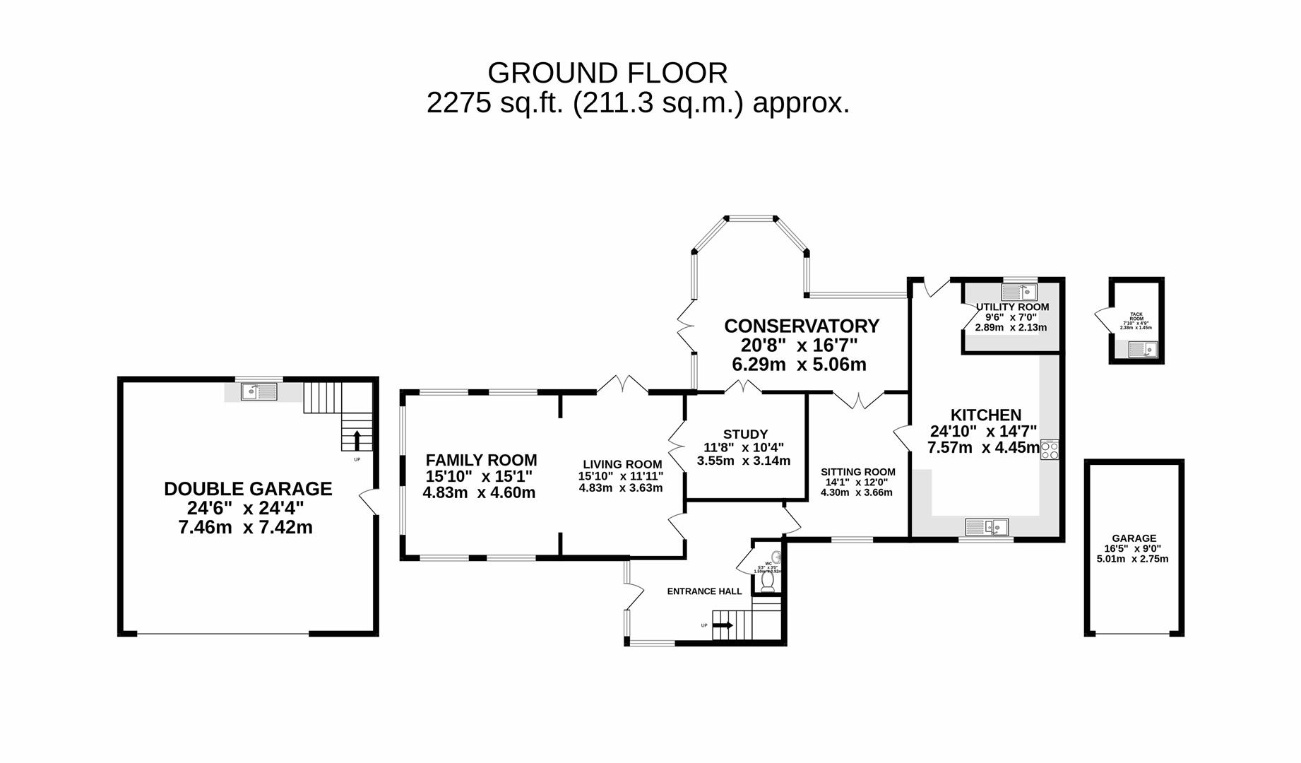 Floorplan - Highfield, Mount Gawne Road Port St. Mary, Port Erin. - Plan 1 of 1