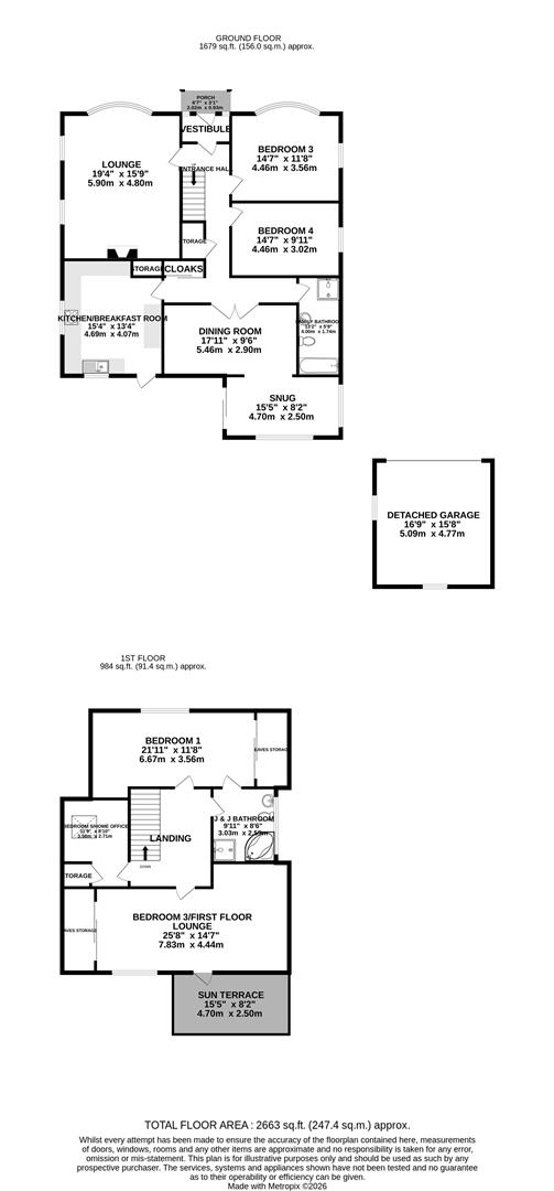 Floorplan - The Swallows, Main Road Crosby. - Plan 1 of 1