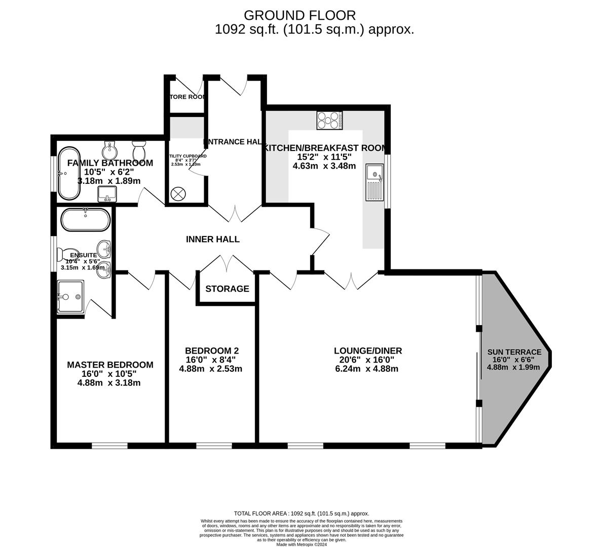 Floorplan - Apartment 3, Majestic Apartments King Edward Road, Onchan. - Plan 1 of 1
