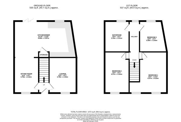 Floorplan - Pine View, The Hope St Johns. - Plan 1 of 1