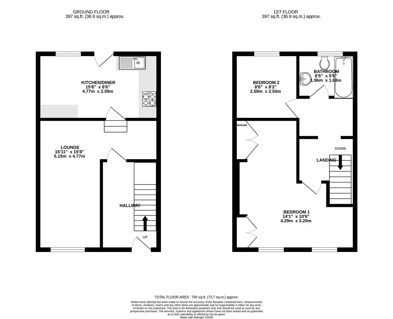 Floorplan - 4 Bridge Street Peel. - Plan 1 of 1