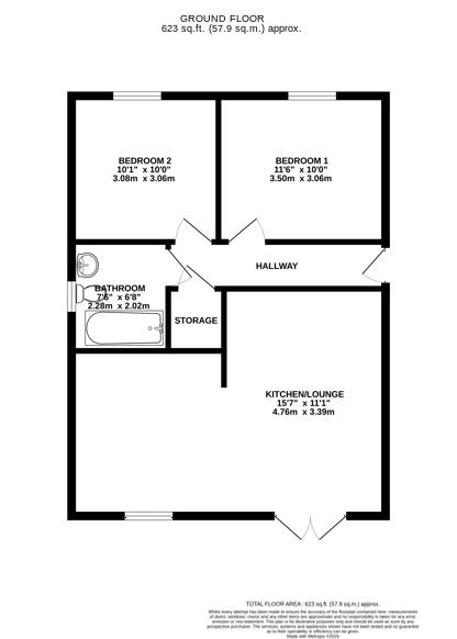 Floorplan - 17 Campion Crescent Reayrt Ny Keylley, Peel. - Plan 1 of 1