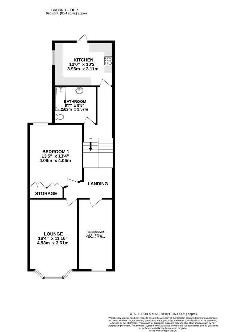 Floorplan - Flat 3, 29 Royal Avenue West Onchan. - Plan 1 of 1