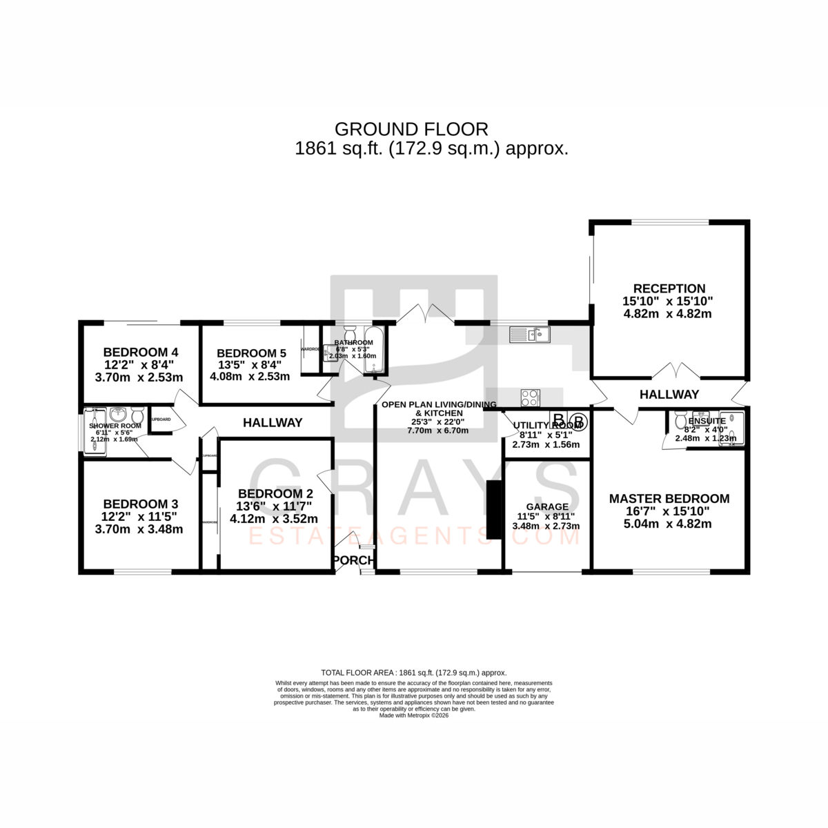 Floorplan - Highfield Crescent, Isle Of Man, IM3 3, Onchan. - Plan 1 of 1