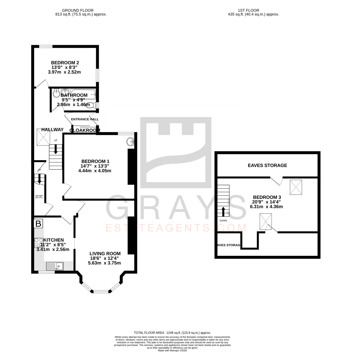 Floorplan - The Promenade, Isle Of Man, IM9 5, Port St Mary. - Plan 1 of 1