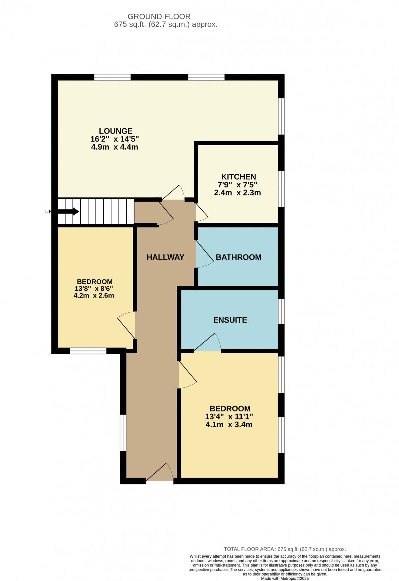Floorplan - Grosvenor Court Apartments, Flat 8, 1, Central Promenade, Douglas, IM2 4LN. - Plan 1 of 1