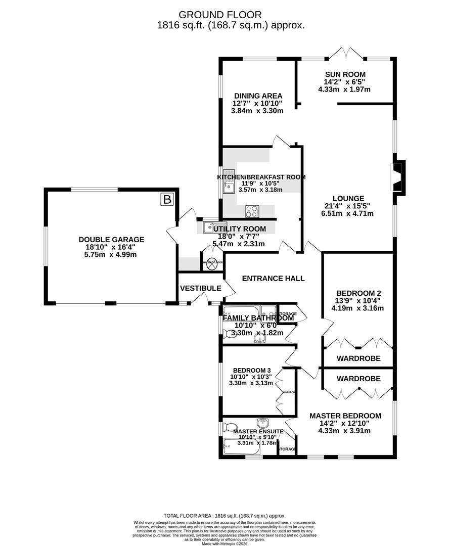 Floorplan - 4 Homefield Park Ballasalla. - Plan 1 of 1